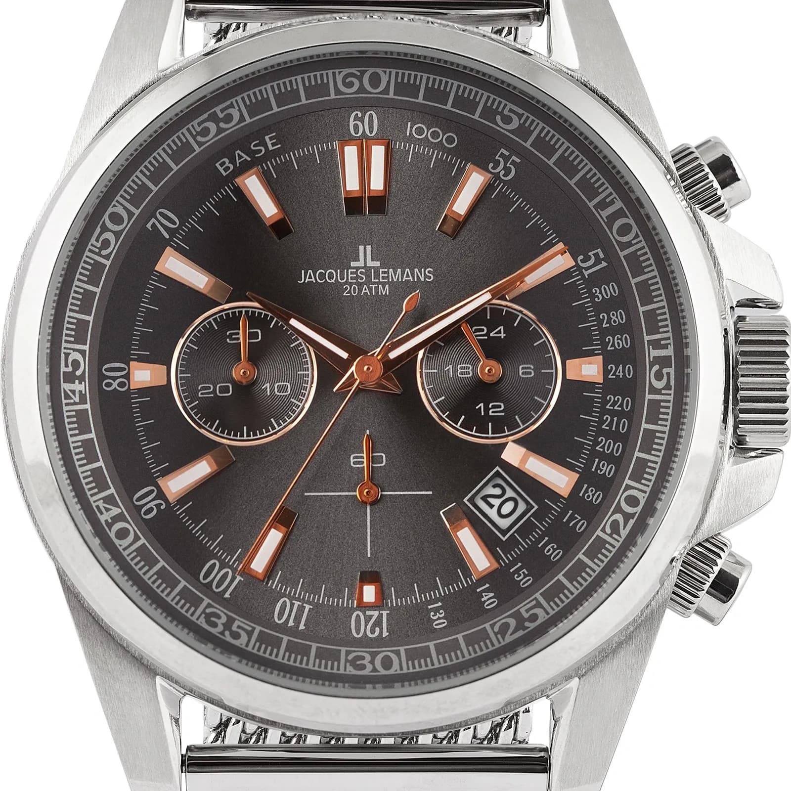 Jacques Lemans Liverpool - herr, presentset, grå mesh, 44mm 5