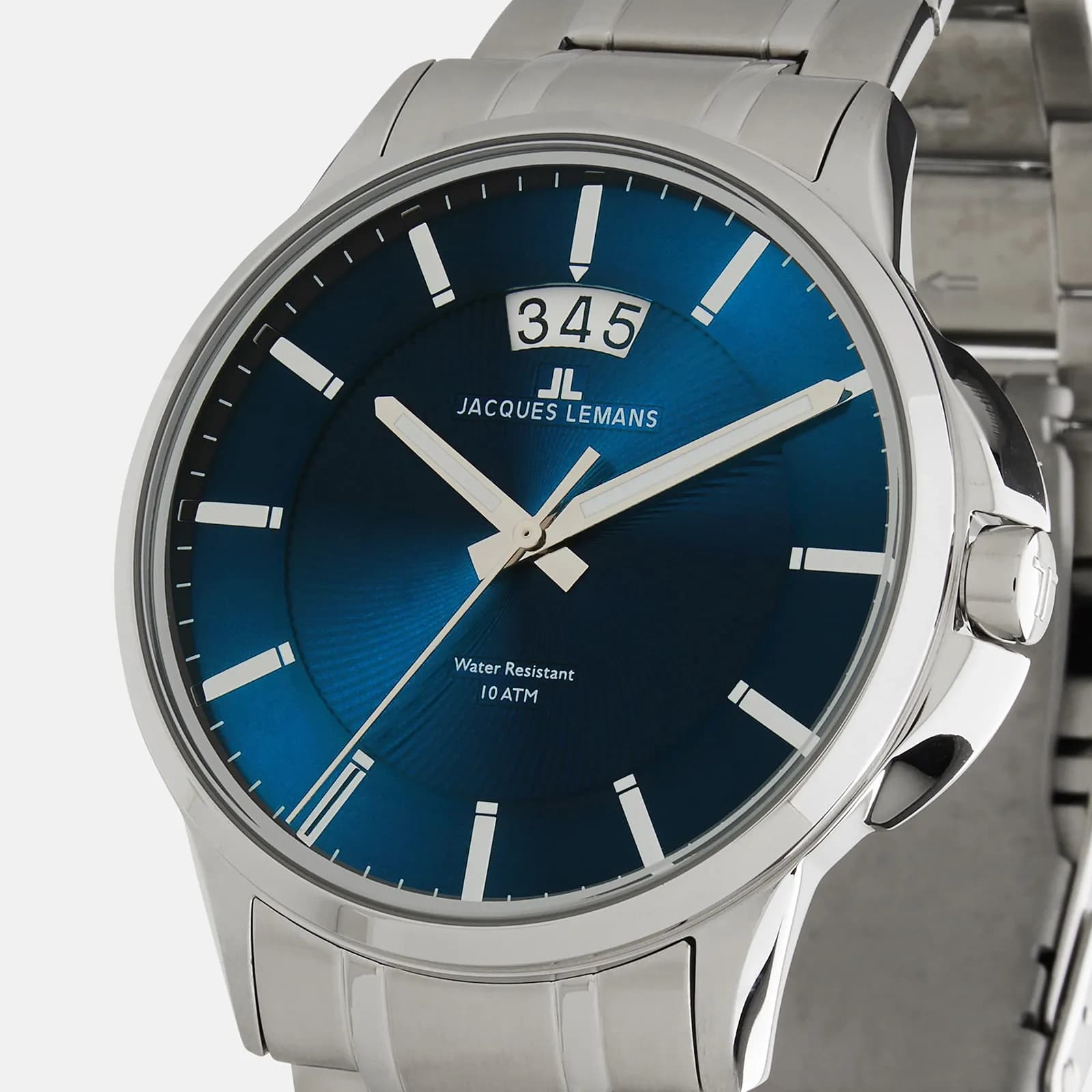 Jacques Lemans Sidney - herrklocka, stål/blå, 42mm 2
