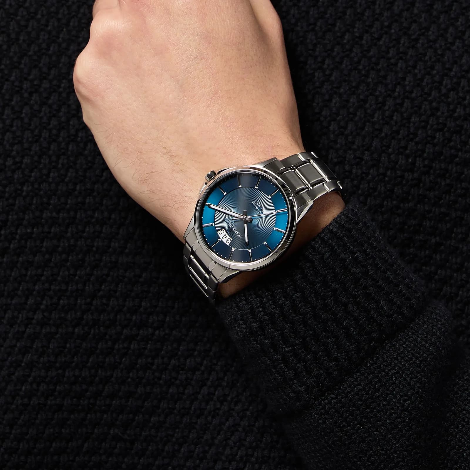 Jacques Lemans Sidney - herrklocka, stål/blå, 42mm 3