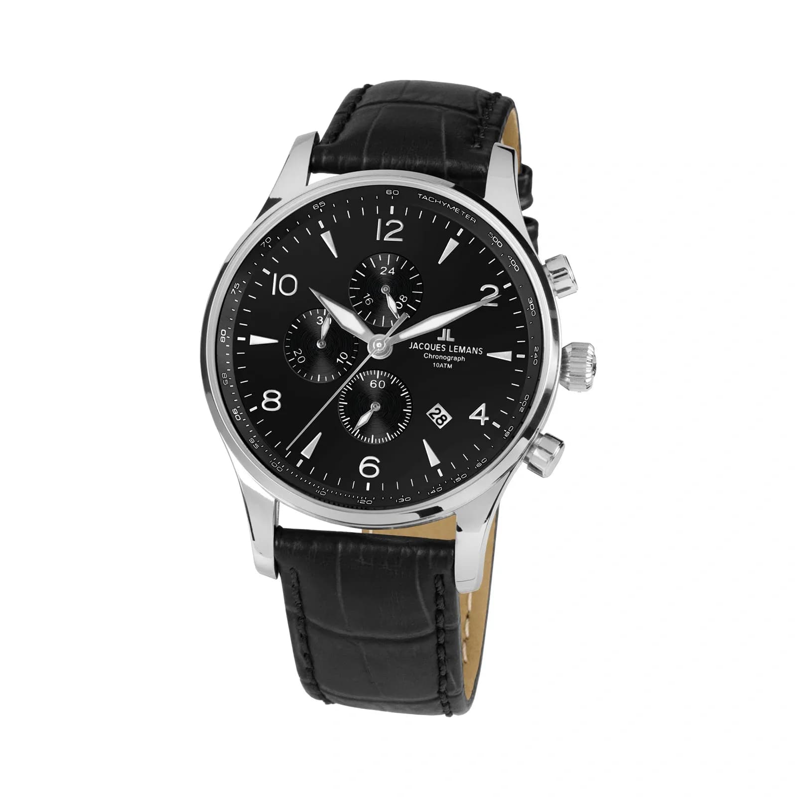 Jacques Lemans London herr, svart 44 mm - 1-1844ZA