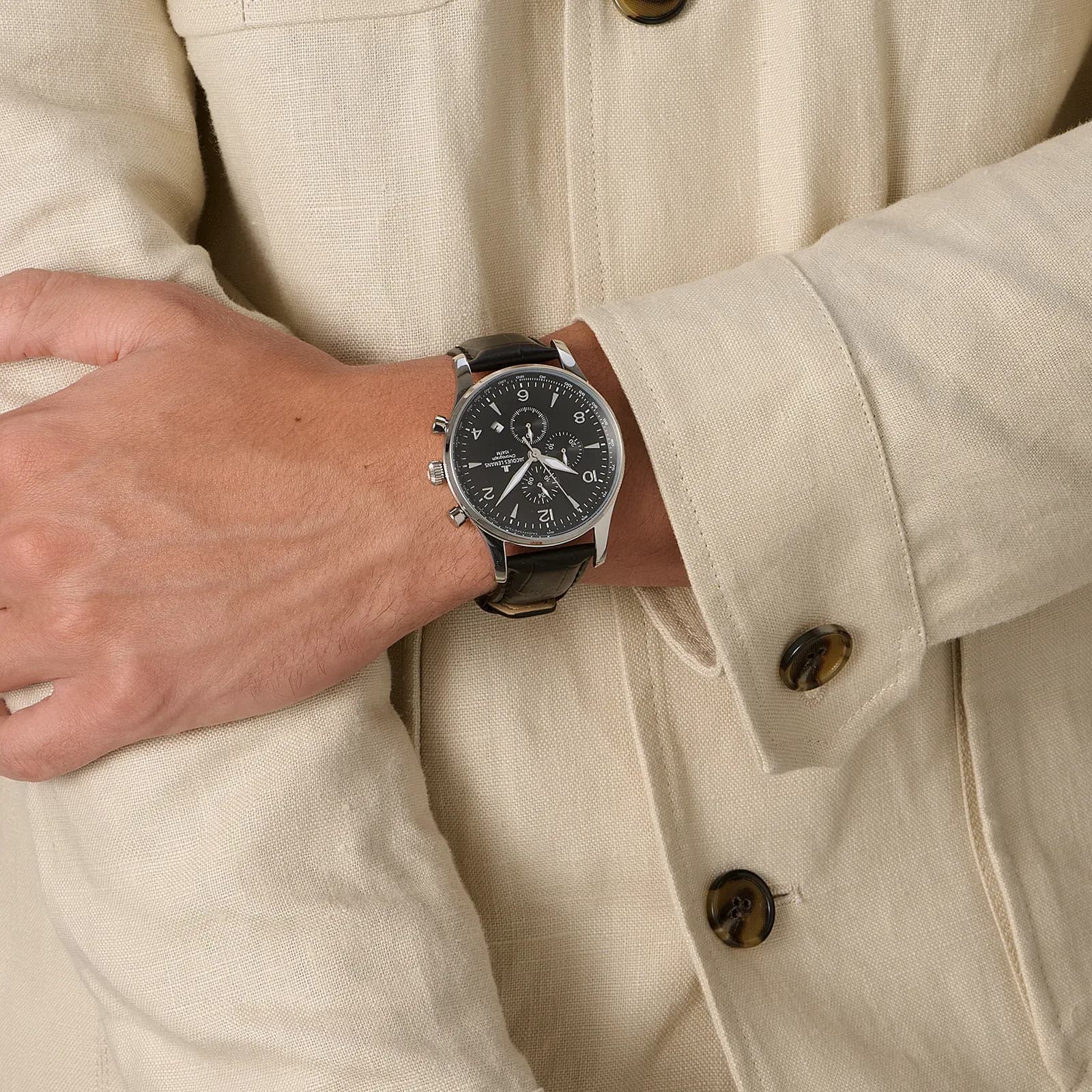 Jacques Lemans London herr, svart 44 mm - 1-1844ZA 2