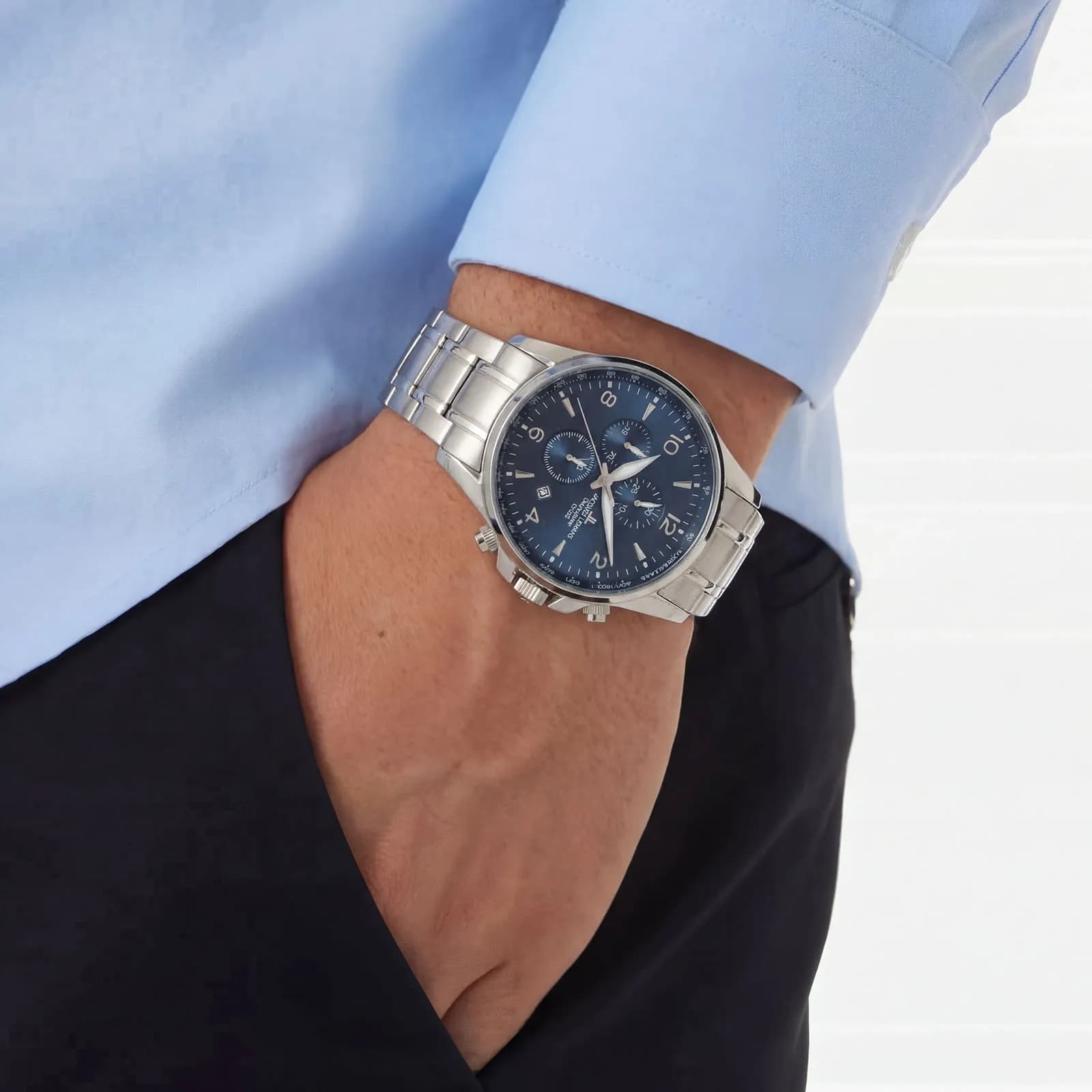 Jacques Lemans London herr, stål/blå 44 mm - 1-1844ZG 2