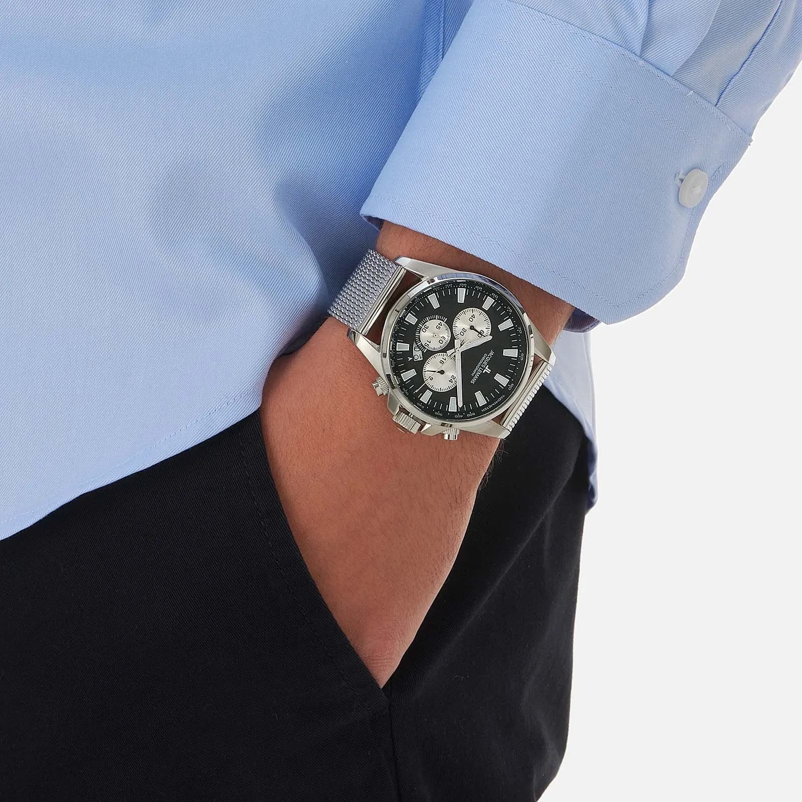 Jacques Lemans Liverpool herrklocka - set svart/stål, 44 mm 4