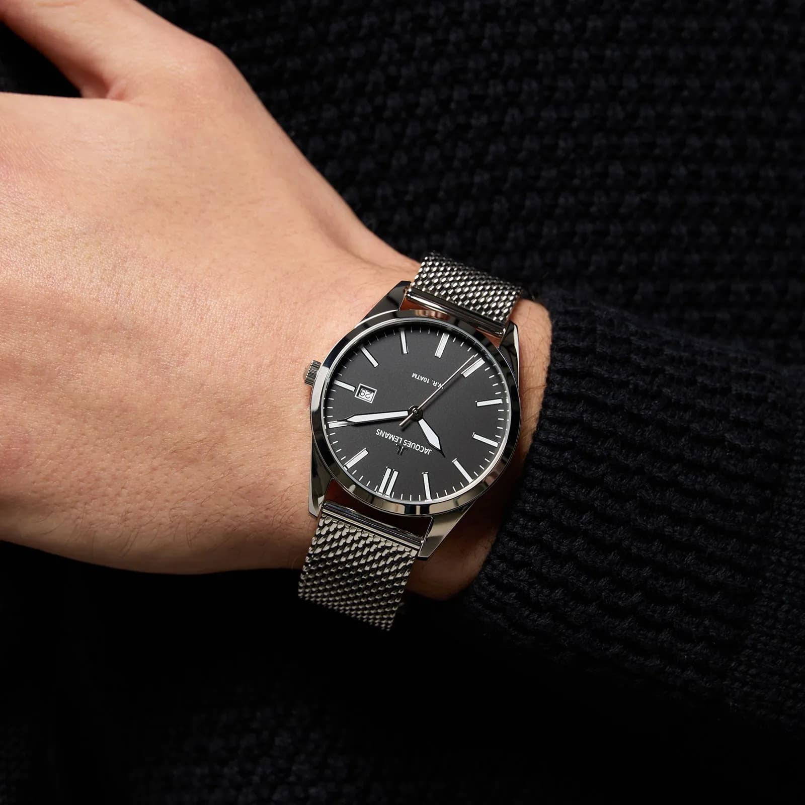 Jacques Lemans Sport - herrklocka, stål/svart, 40mm 4