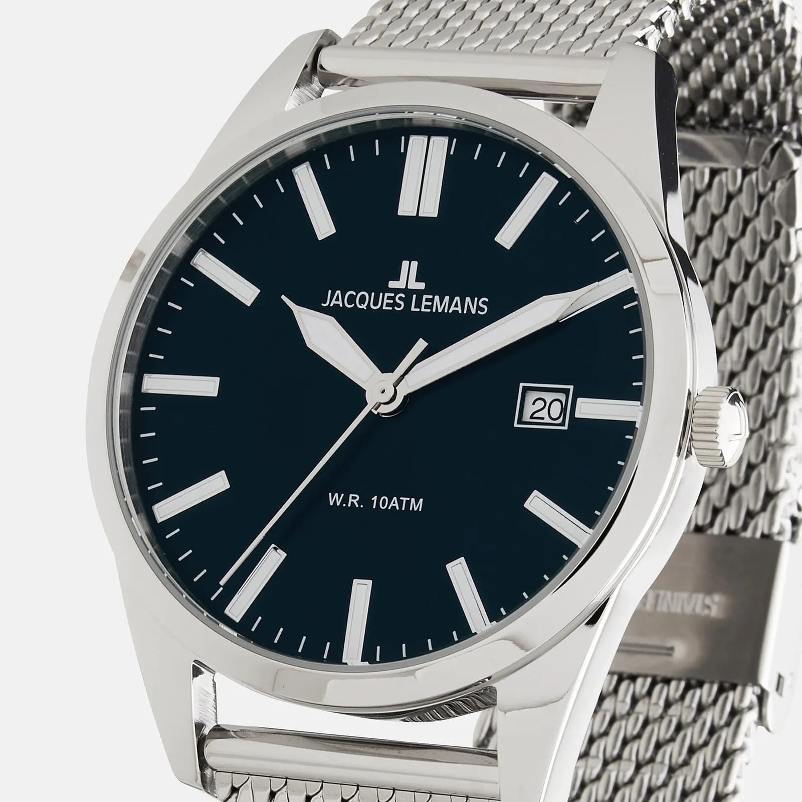 Jacques Lemans Sport - herrklocka, stål/mörkblå, 40mm 2