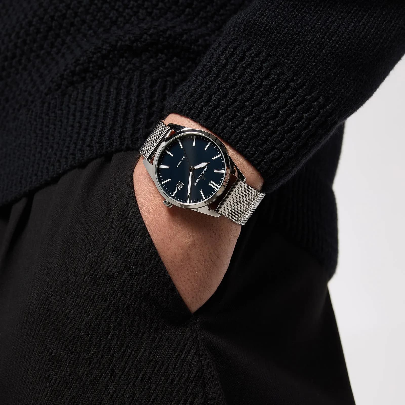 Jacques Lemans Sport - herrklocka, stål/mörkblå, 40mm 3