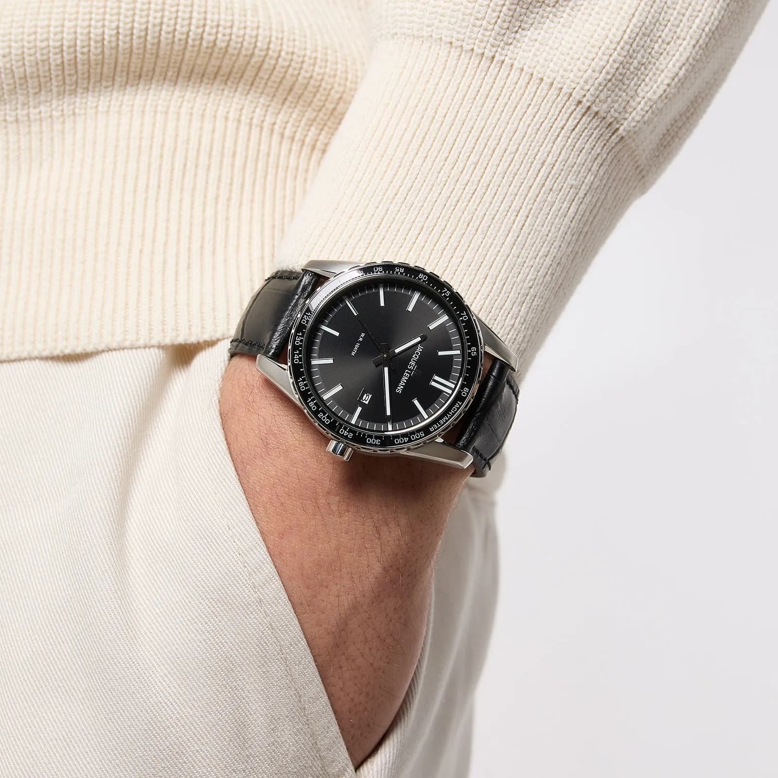 Jacques Lemans Liverpool - herrklocka, läder/svart, 44mm 3