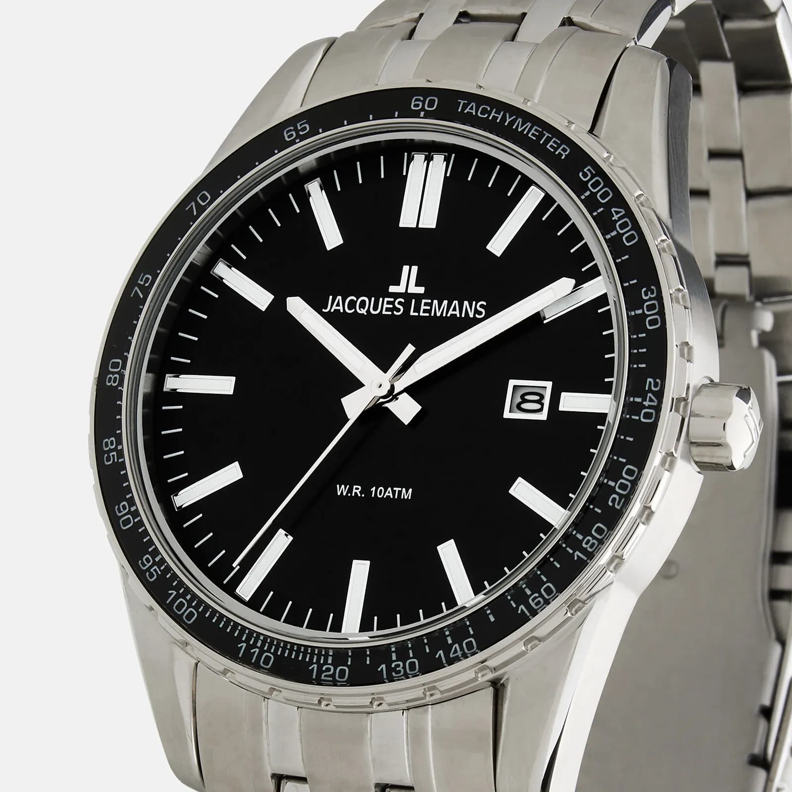 Jacques Lemans Liverpool - herrklocka, stål/svart, 44mm 3
