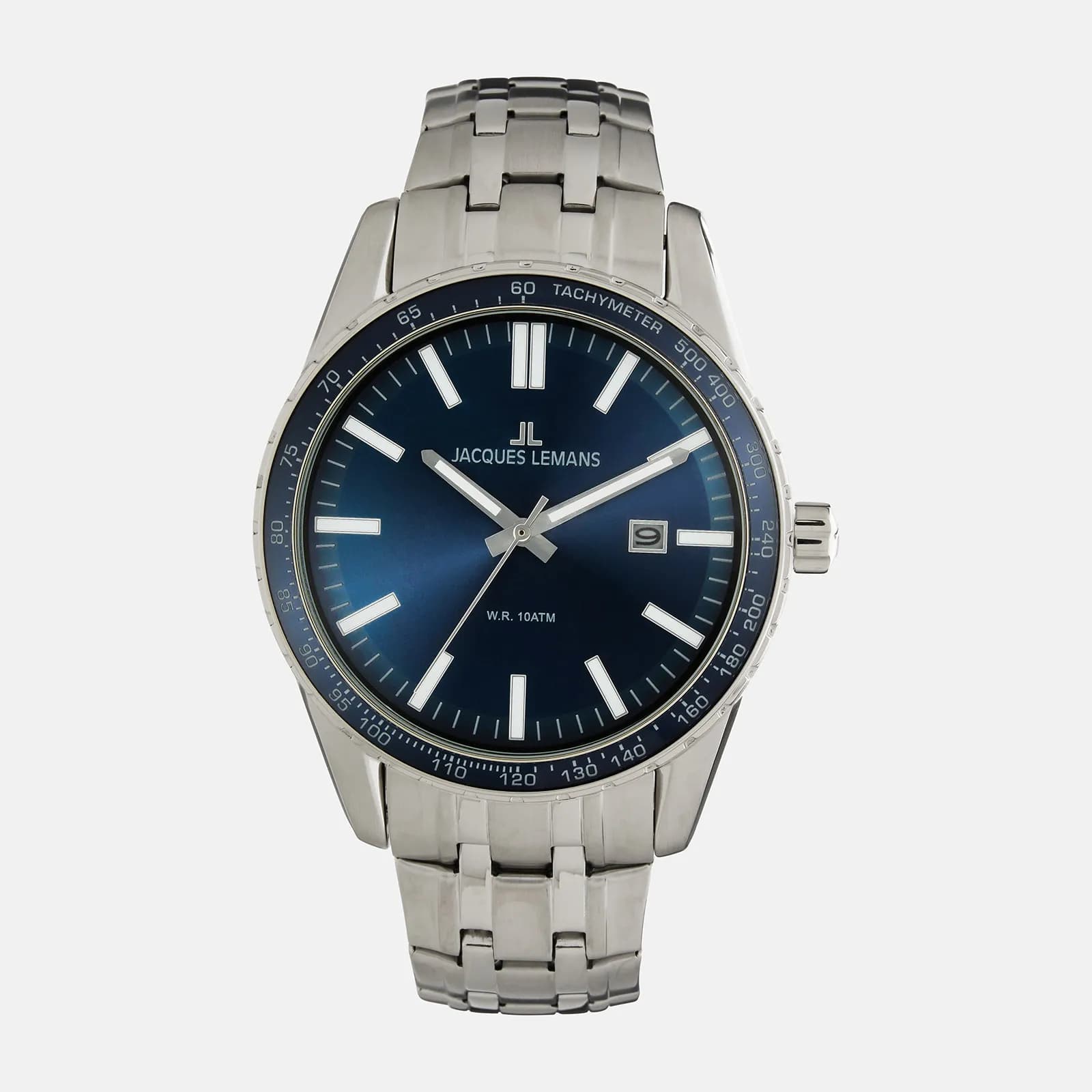 Jacques Lemans Liverpool - herrklocka, stål/blå, 44mm 1