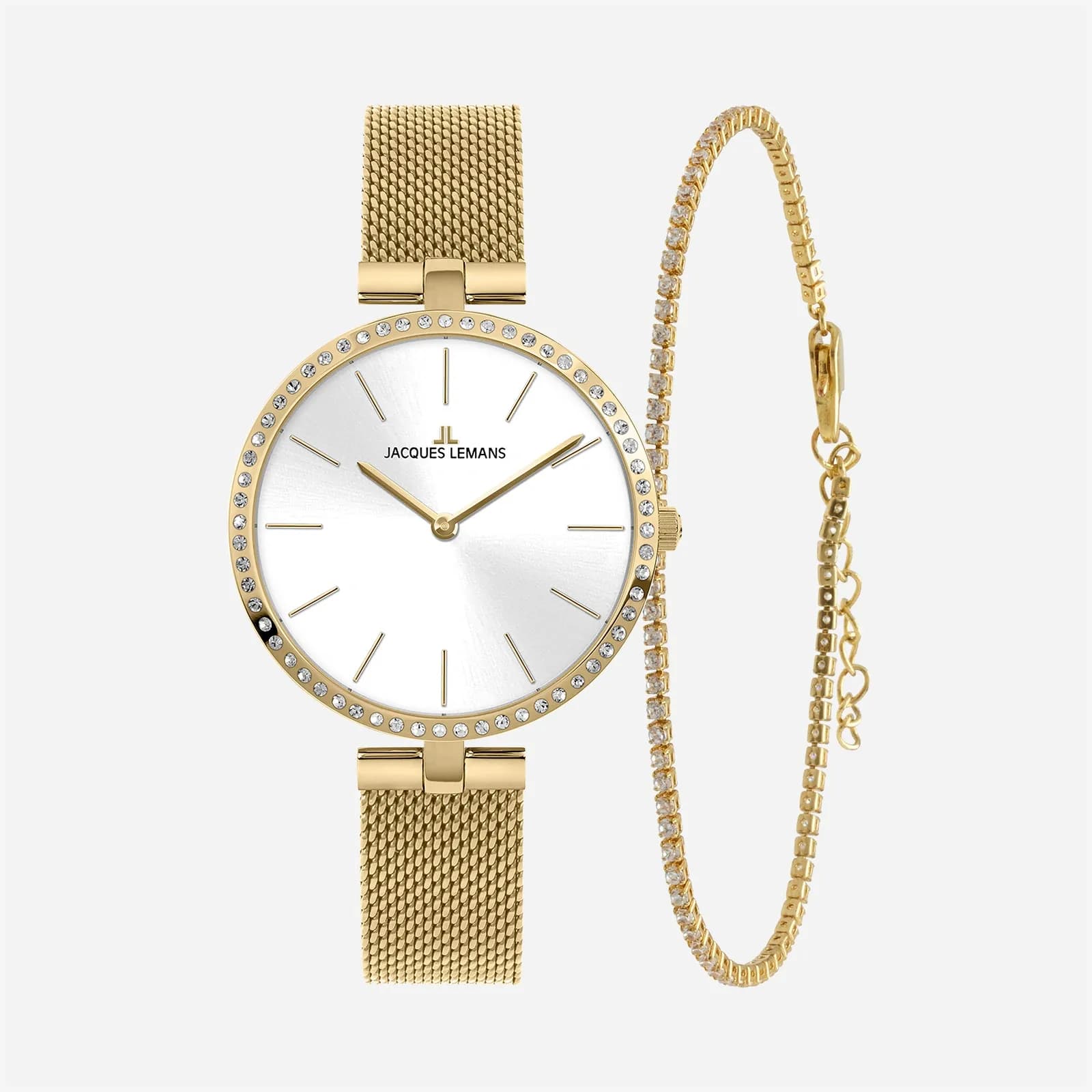 Jacques Lemans Milano - dam, presentset, guldton, 34mm 2