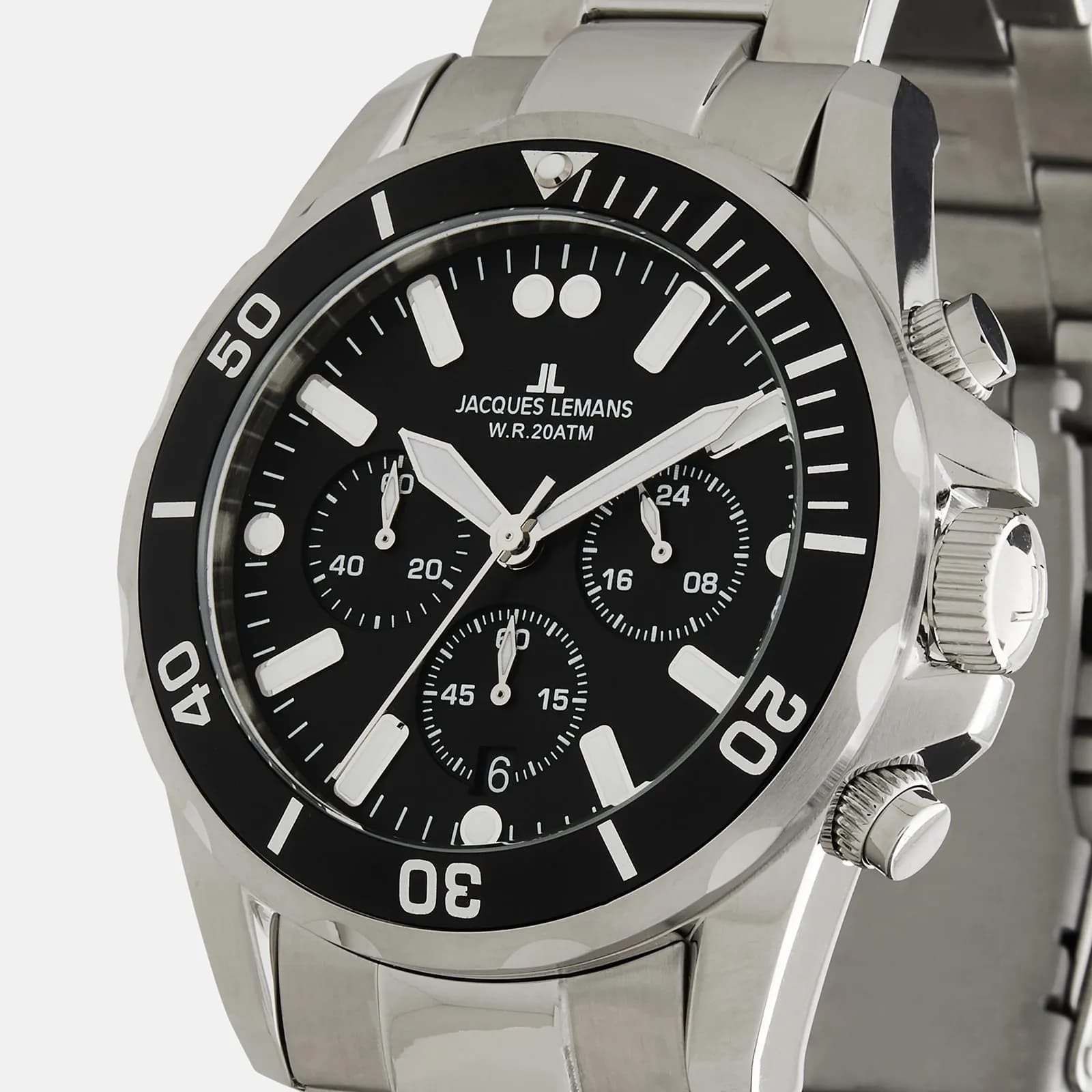 Jacques Lemans Liverpool - kronograf, stål/svart, 44mm 3