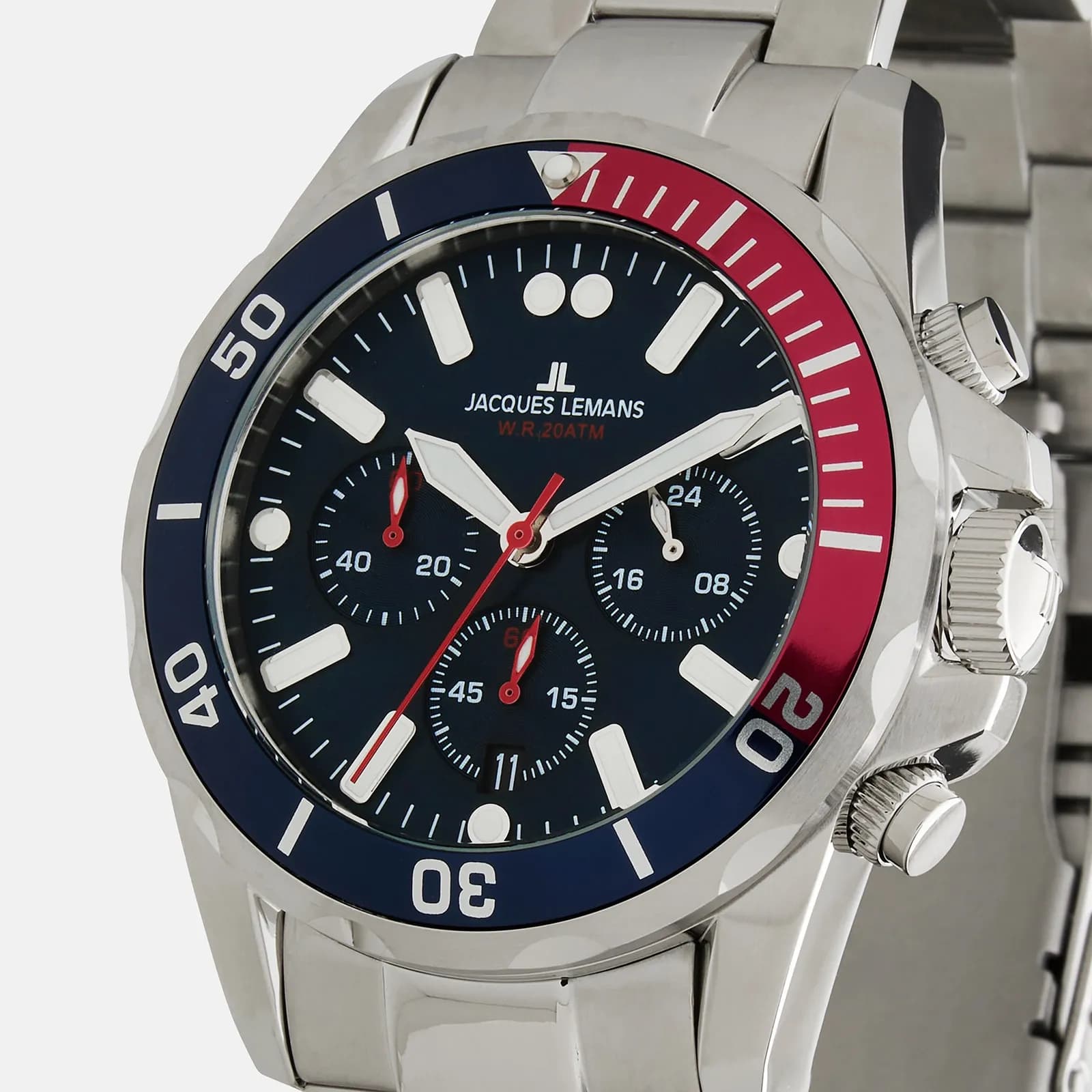 Jacques Lemans Liverpool - kronograf, stål/blå, 44mm 2