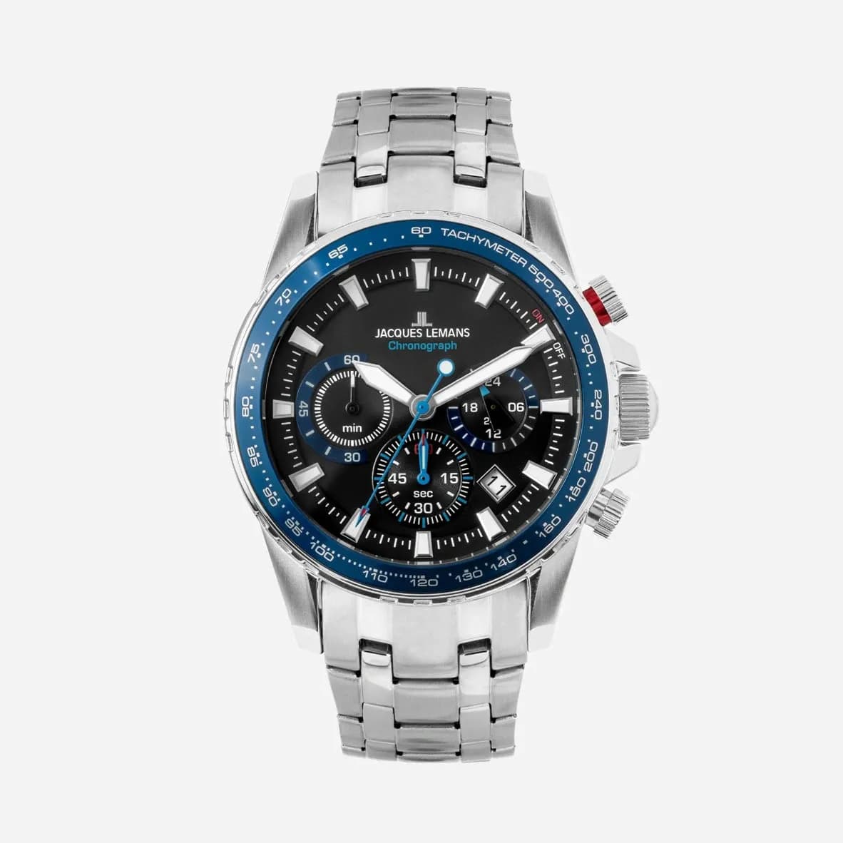 Jacques Lemans Liverpool - herrklocka, stål/blå, 42mm