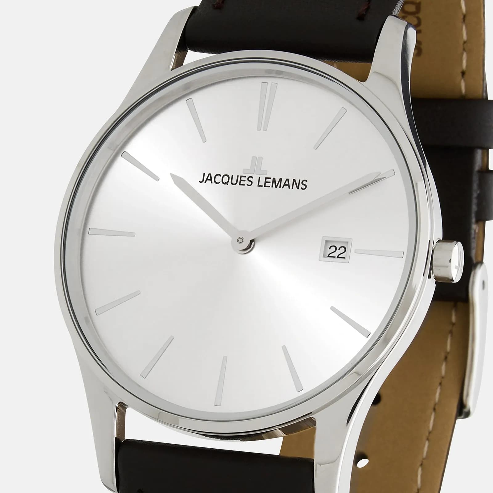Jacques Lemans London - herrklocka stål/ljus, 38mm 2