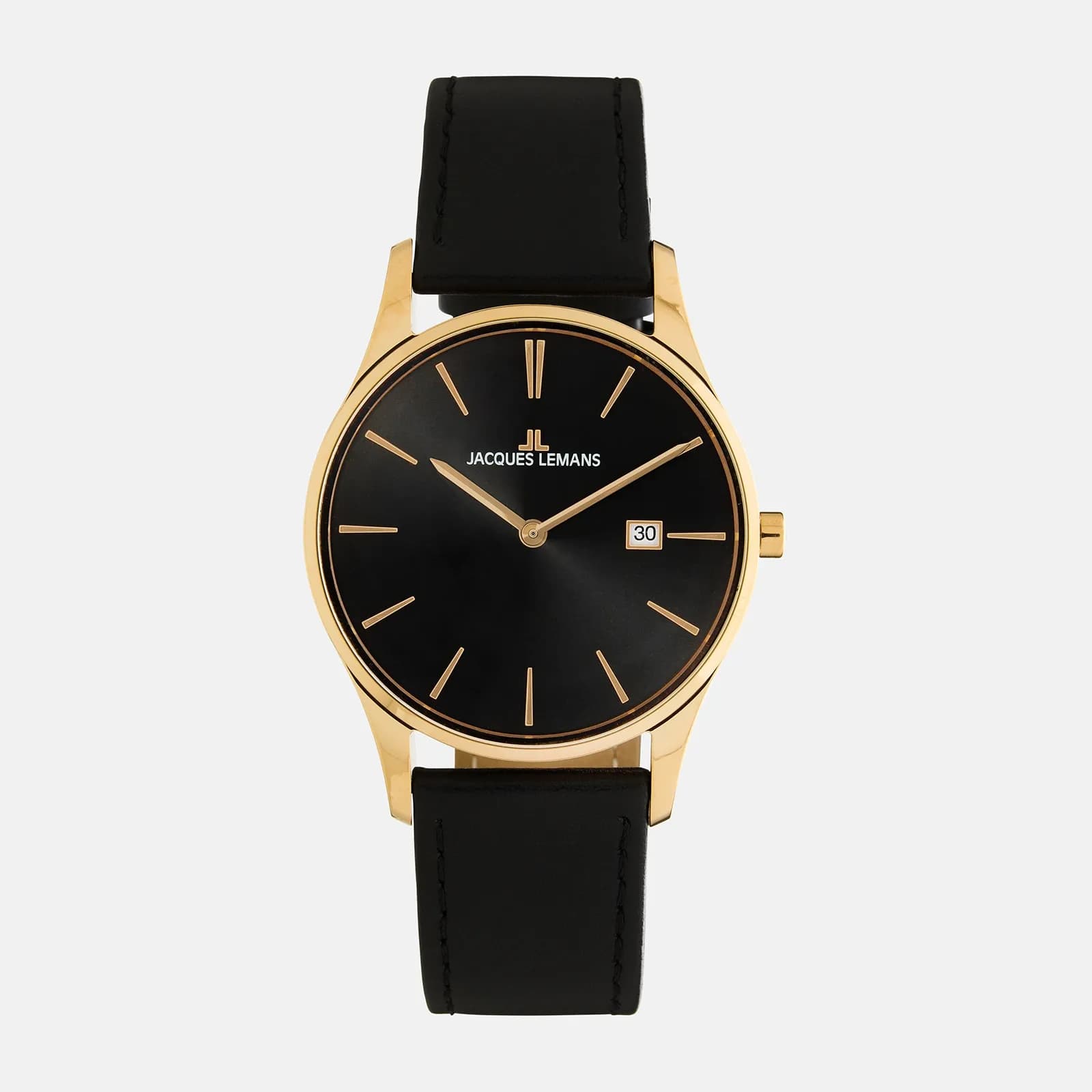 Jacques Lemans London - herrklocka guldton/svart, 38mm