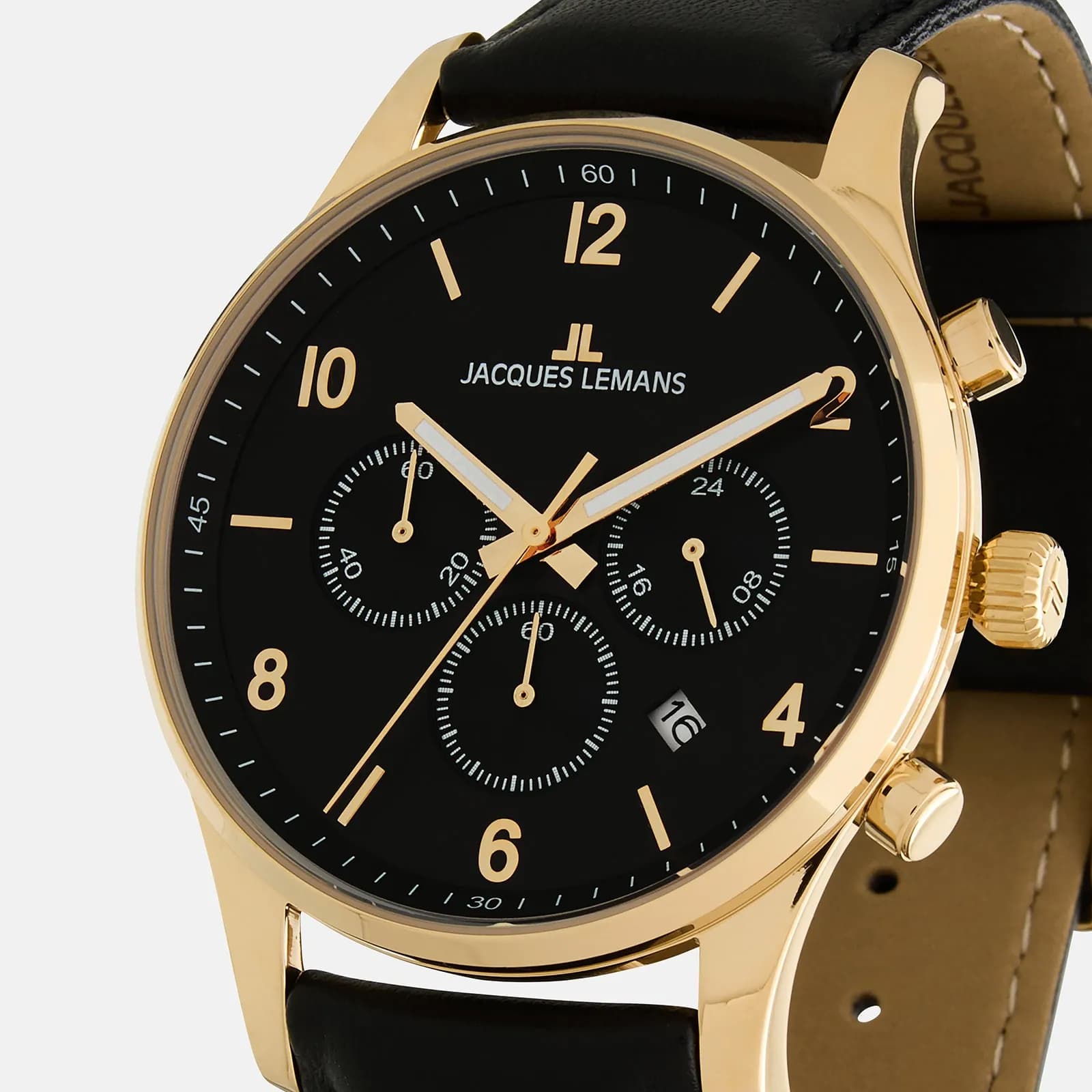 Jacques Lemans London - herrklocka, svart/guldton, 42mm 2
