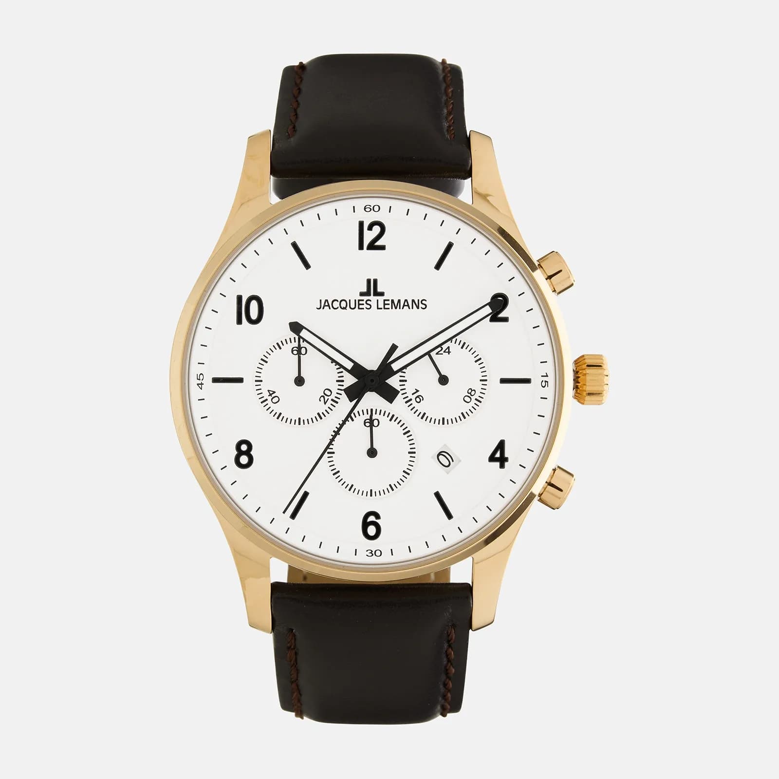 Jacques Lemans London - herrklocka, vit/guldton, 42mm