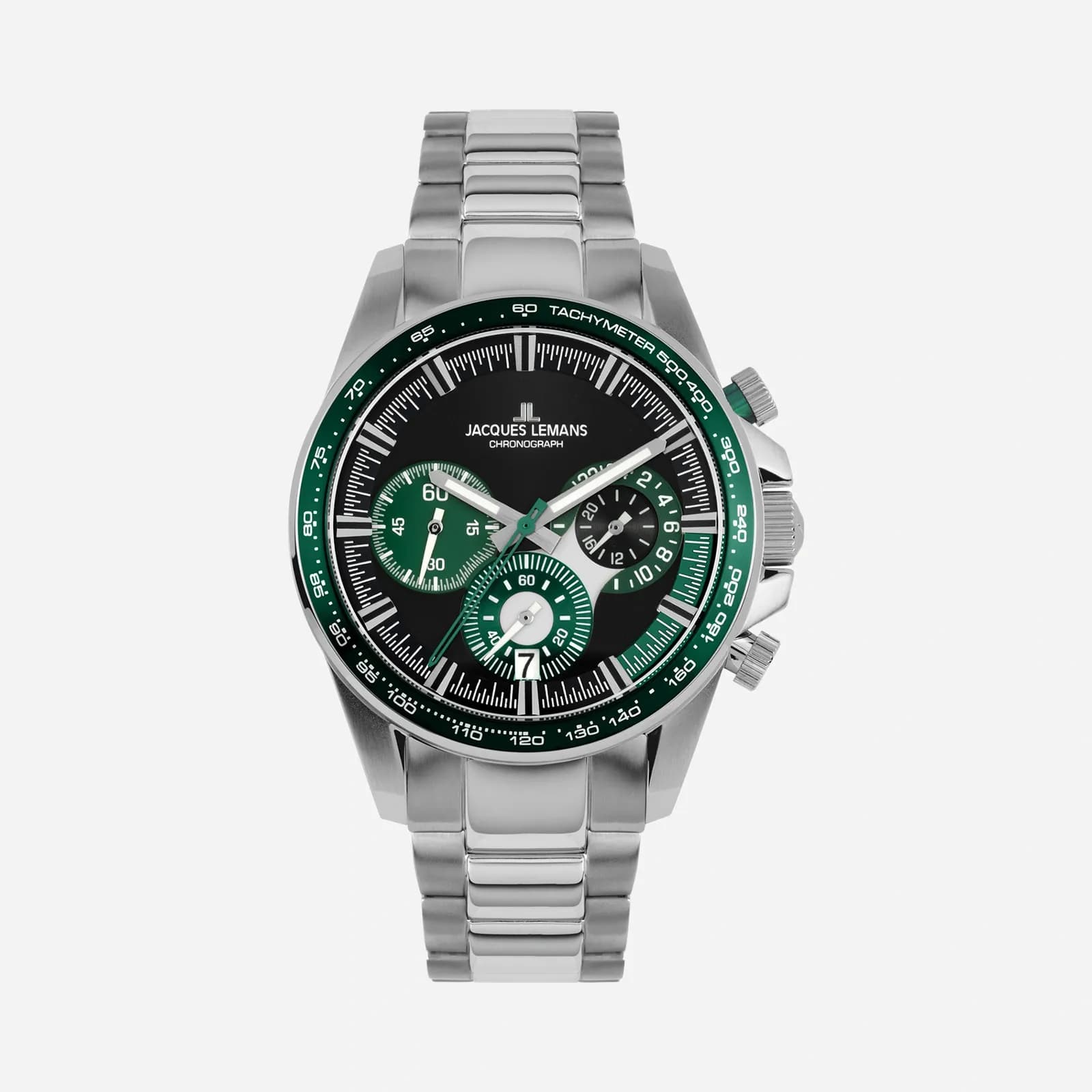 Jacques Lemans Liverpool herr svart/stål, metallband - 1-2127G