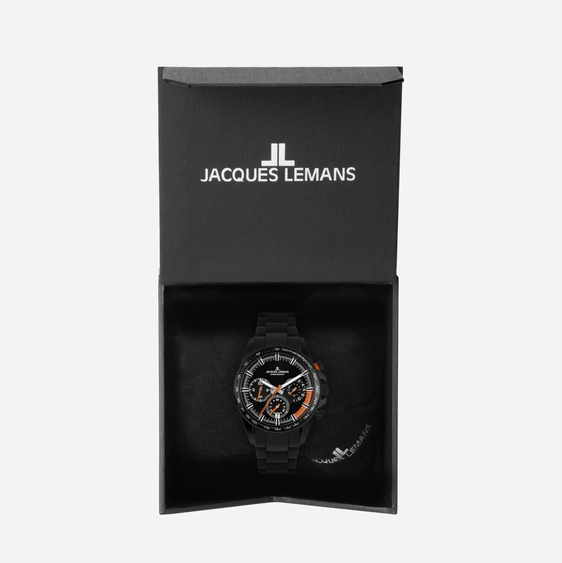 Jacques Lemans Liverpool herr svart, metallband - 1-2127H 3