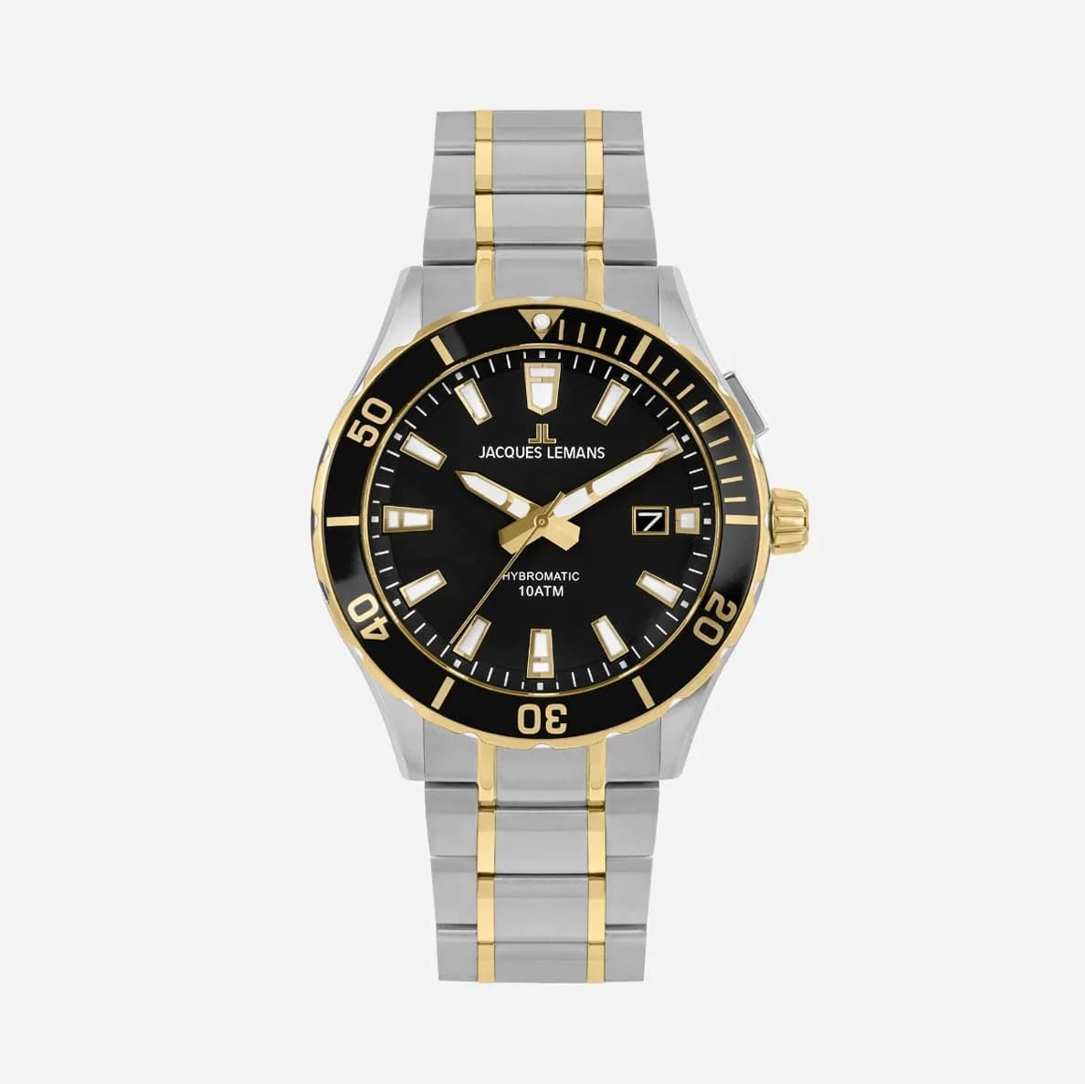 Jacques Lemans Hybromatic - herrklocka, stål/bicolor, 43mm