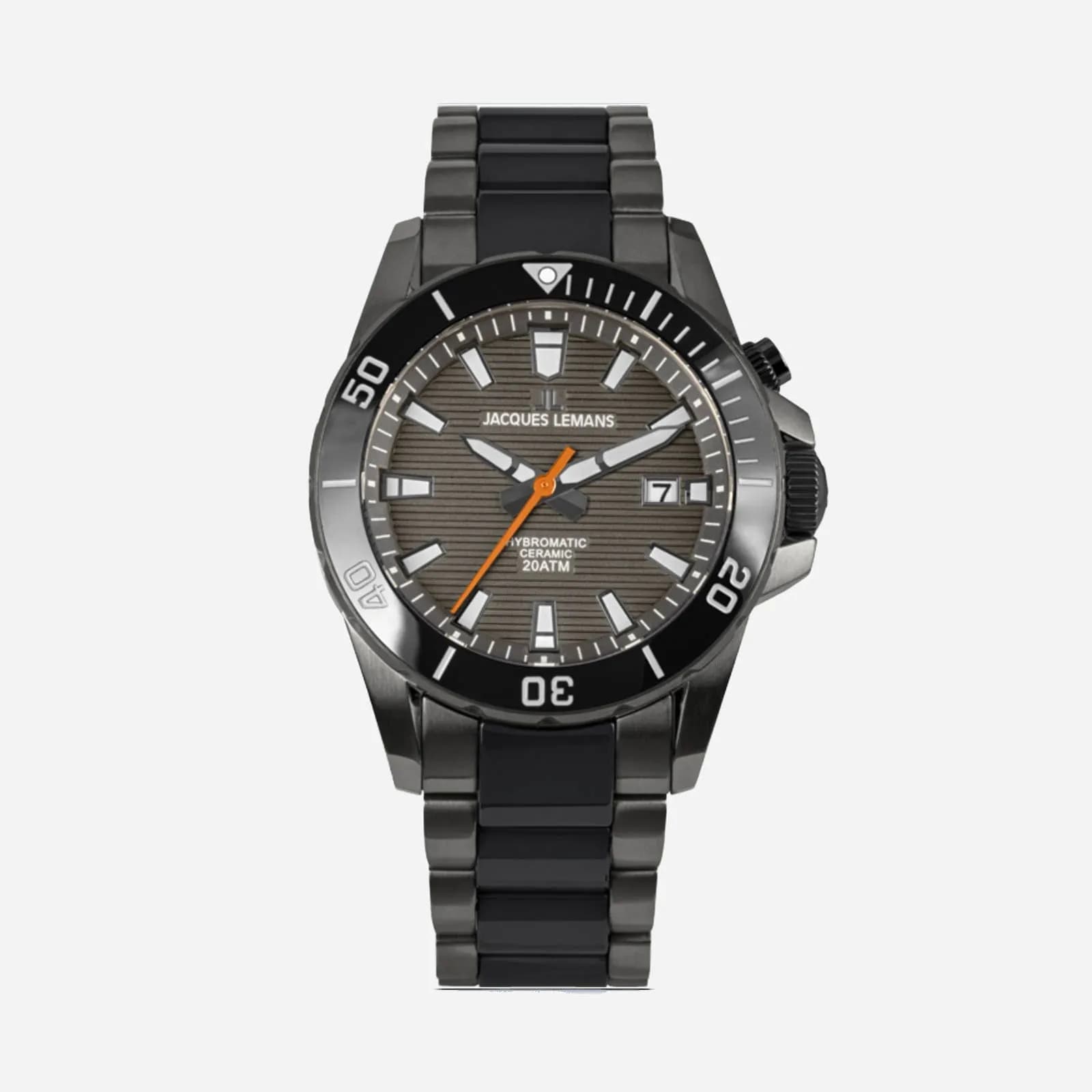 Jacques Lemans Hybromatic - herrklocka, svart/grå, 42mm