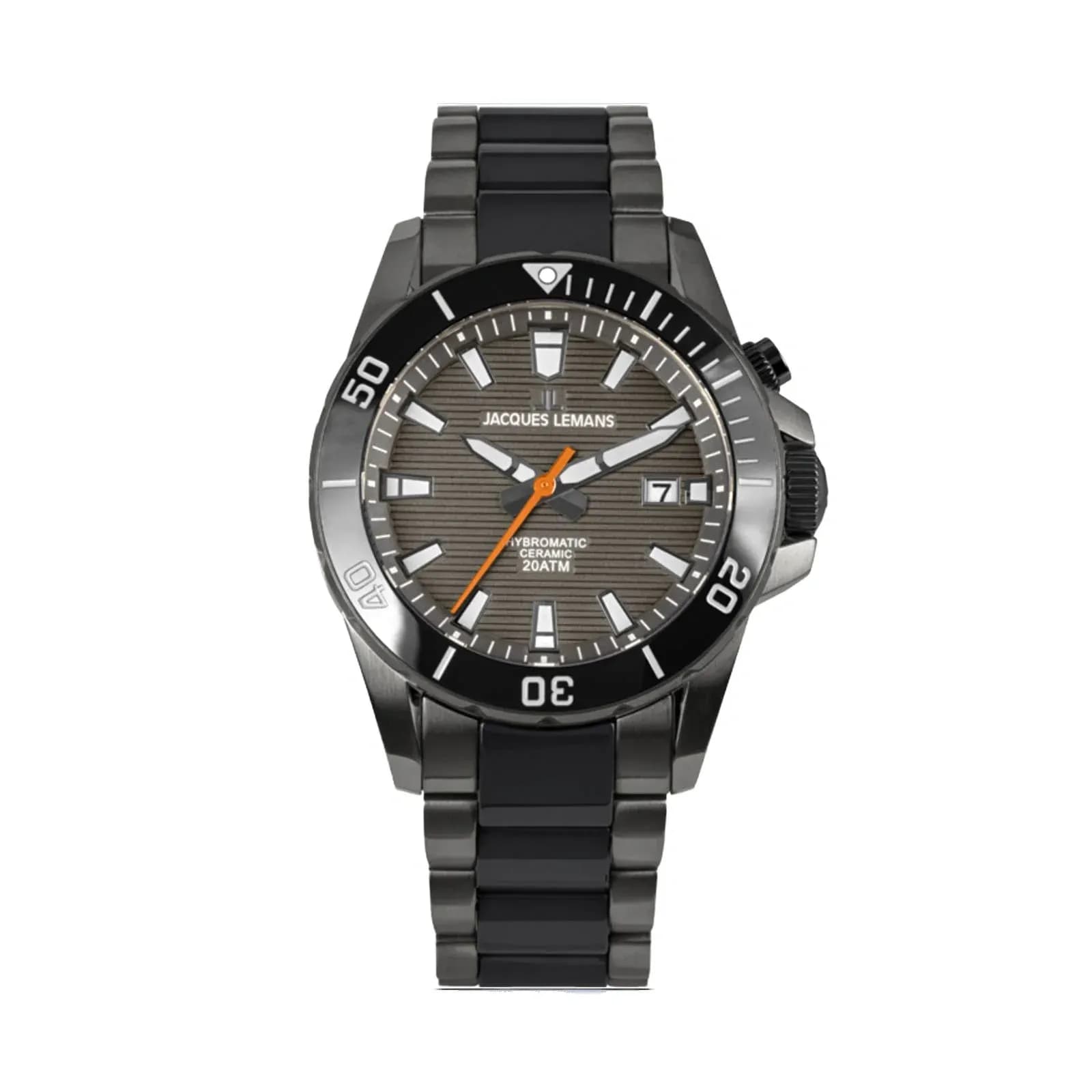 Jacques Lemans Hybromatic - herrklocka, svart/grå, 42mm