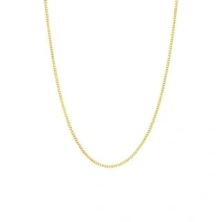 Guldpläterat silverhalsband för dam, pansarkedja
