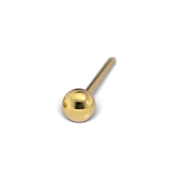 STUDEX - 1st guldpläterat örhänge - studs, kula, 3 mm