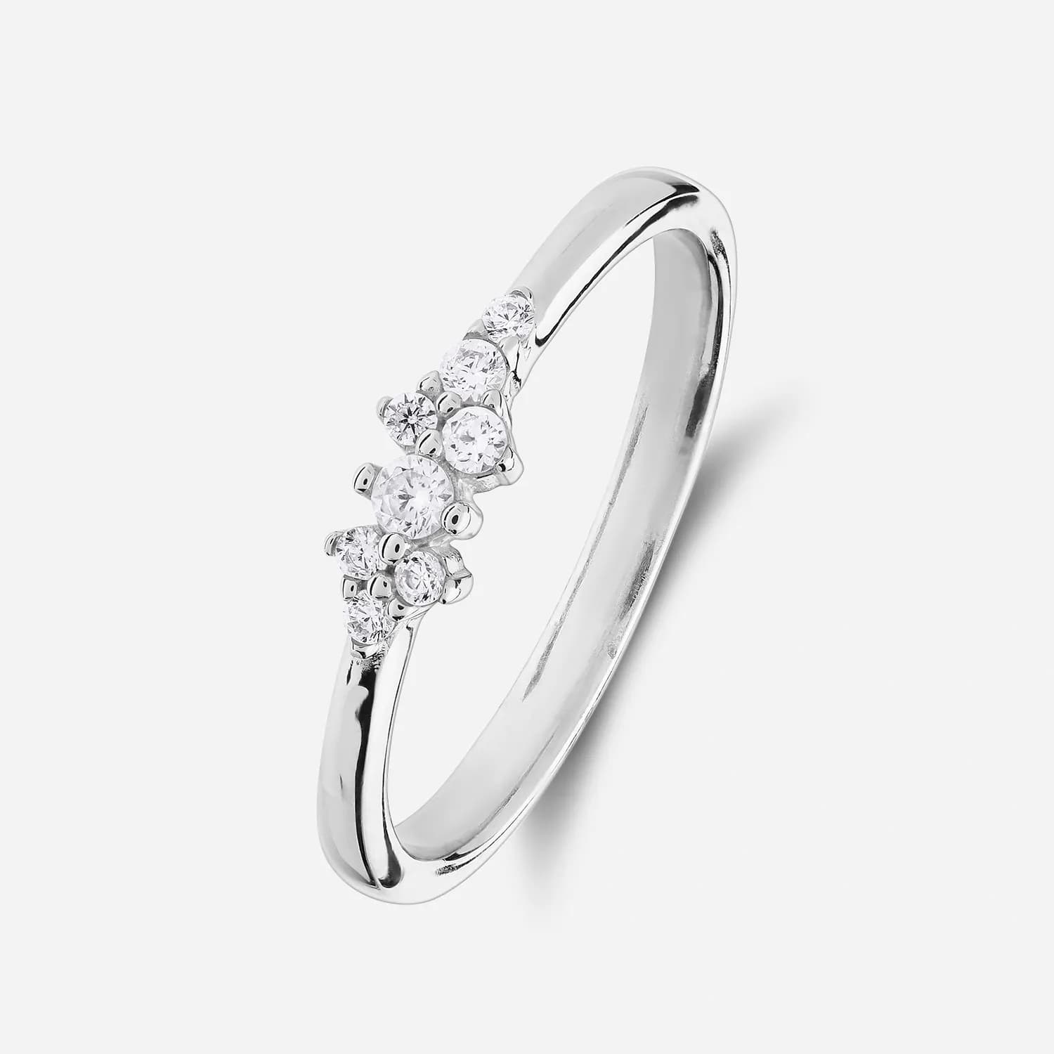 Ring i rhodinerat silver med Kubisk Zirkonia
