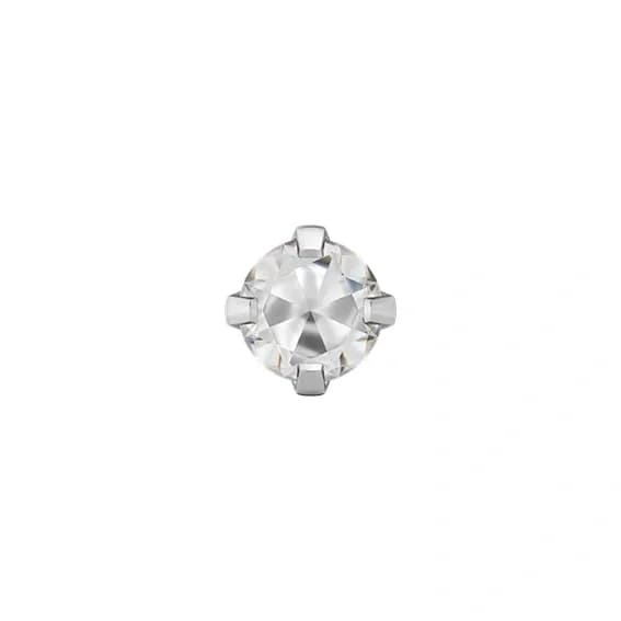 STUDEX - 1st örhänge kirurgiskt stål, Kubisk Zirkonia 4mm 3