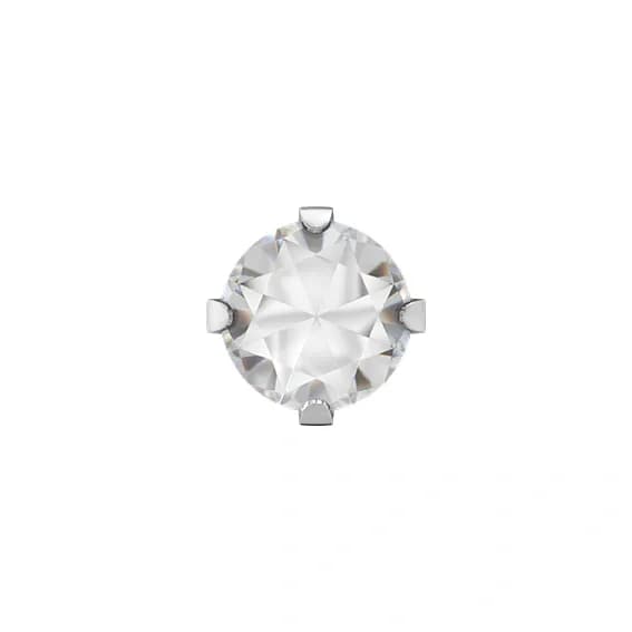 STUDEX - 1st örhänge kirurgiskt stål, Kubisk Zirkonia 5mm 3