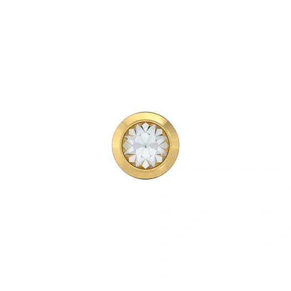 STUDEX - 1st guldpläterat örhänge, bezelinf. Kubisk Zirkonia, 3mm 3