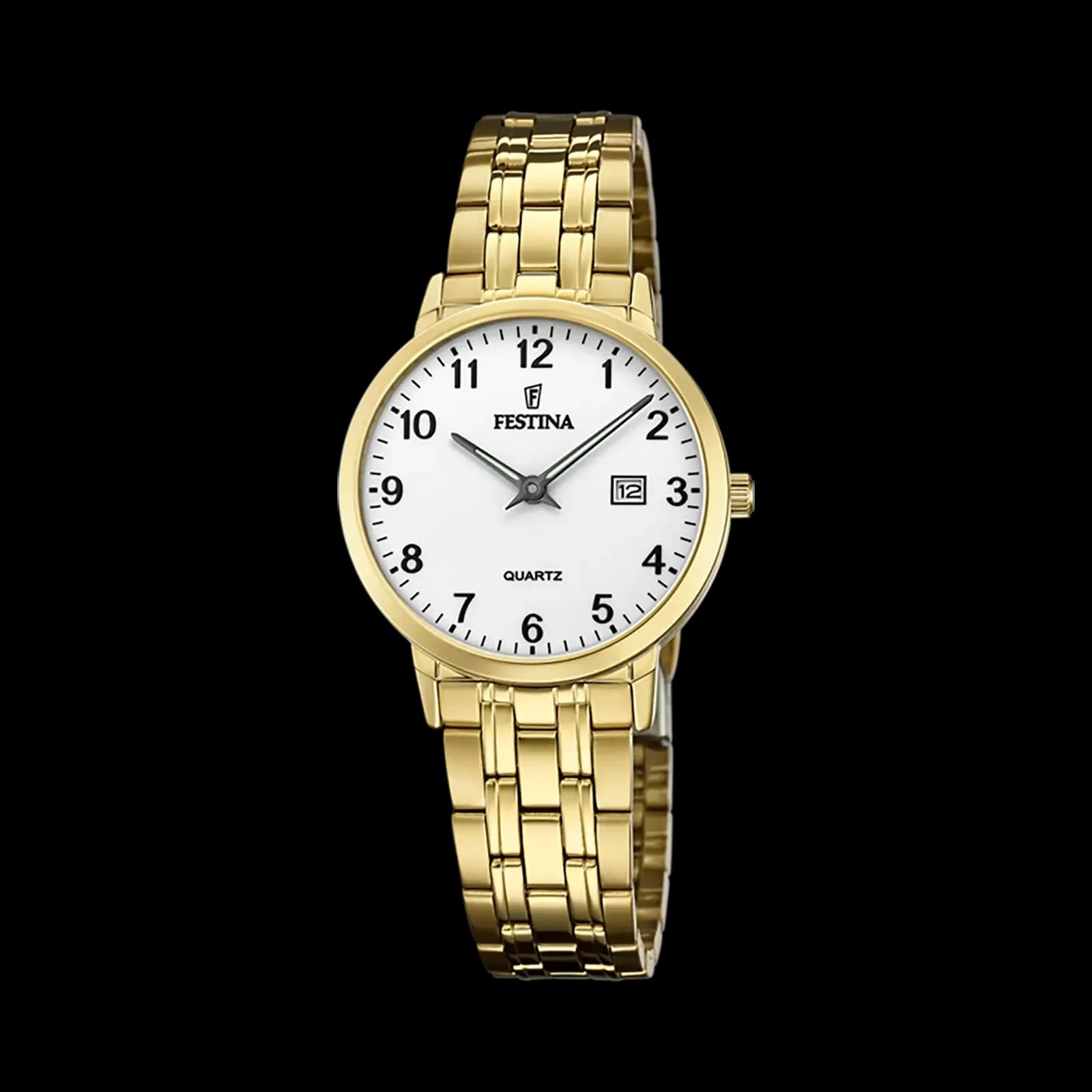 Festina Classic damklocka vit/guld, metallband - F20514/1
