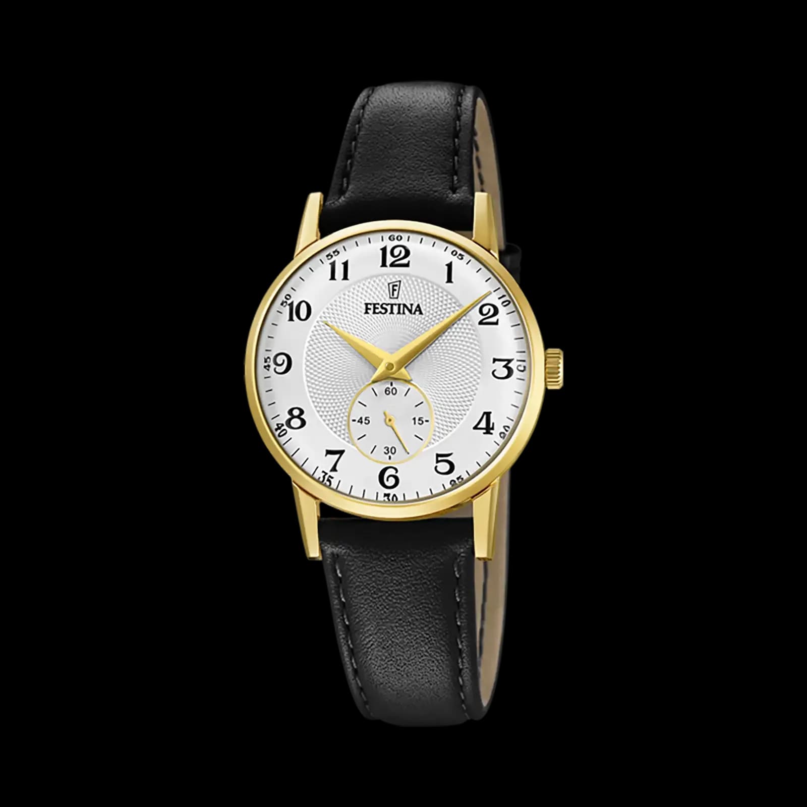 Festina Retro damklocka vit/guld, läderband - F20571/1
