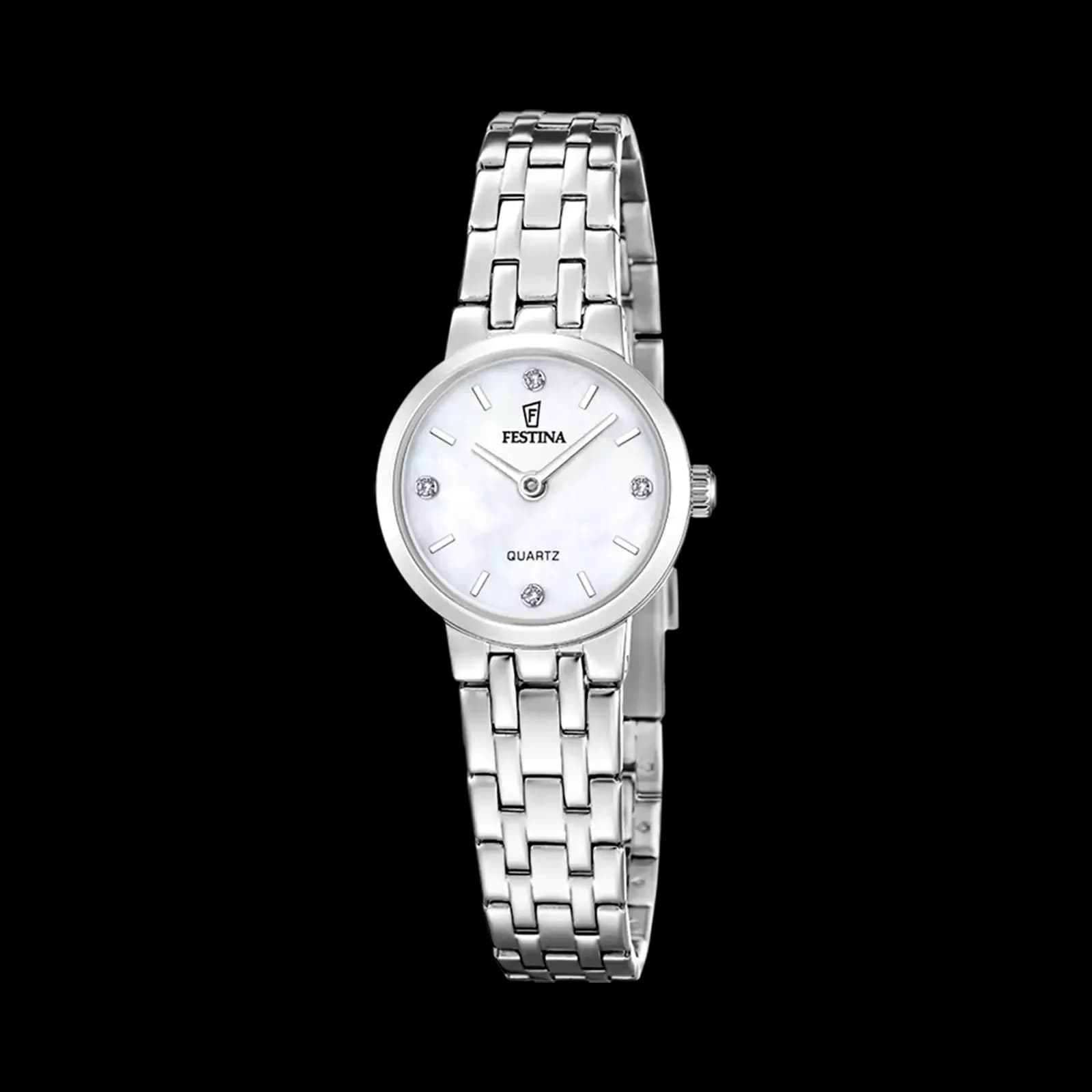 Festina Mademoiselle damklocka pärlemor/stål, metallband - F20746/1
