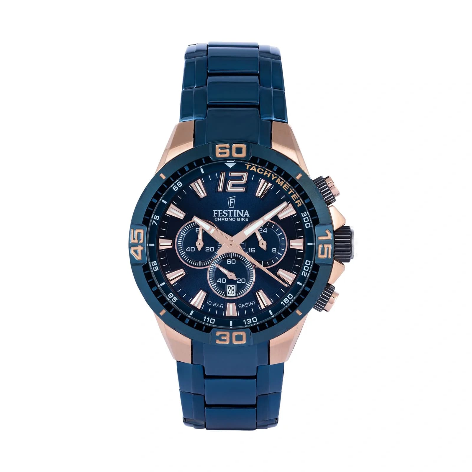 Festina Chrono Bike herrklocka blå/bicolor, metallband - F20524/1 2
