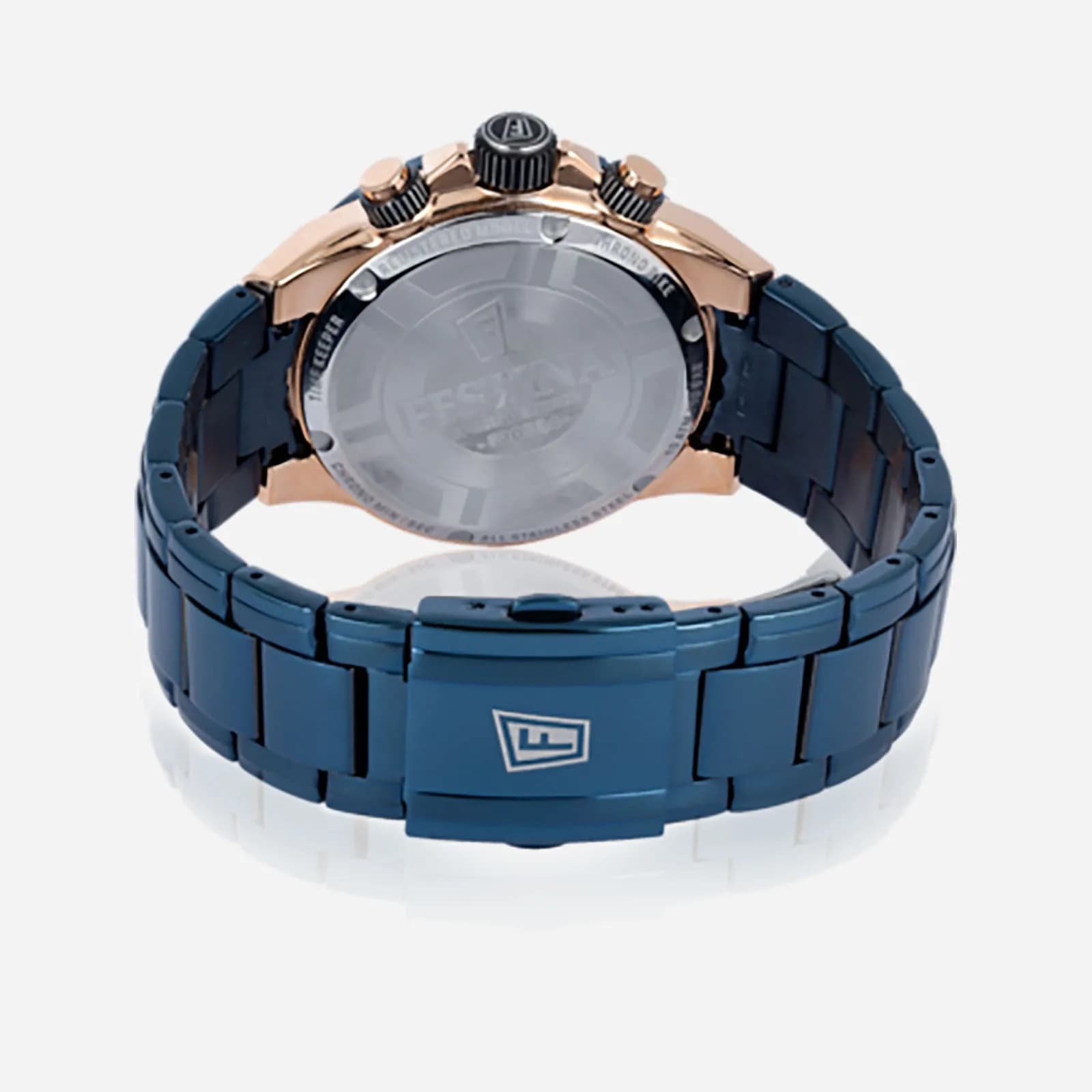 Festina Chrono Bike herrklocka blå/bicolor, metallband - F20524/1 4