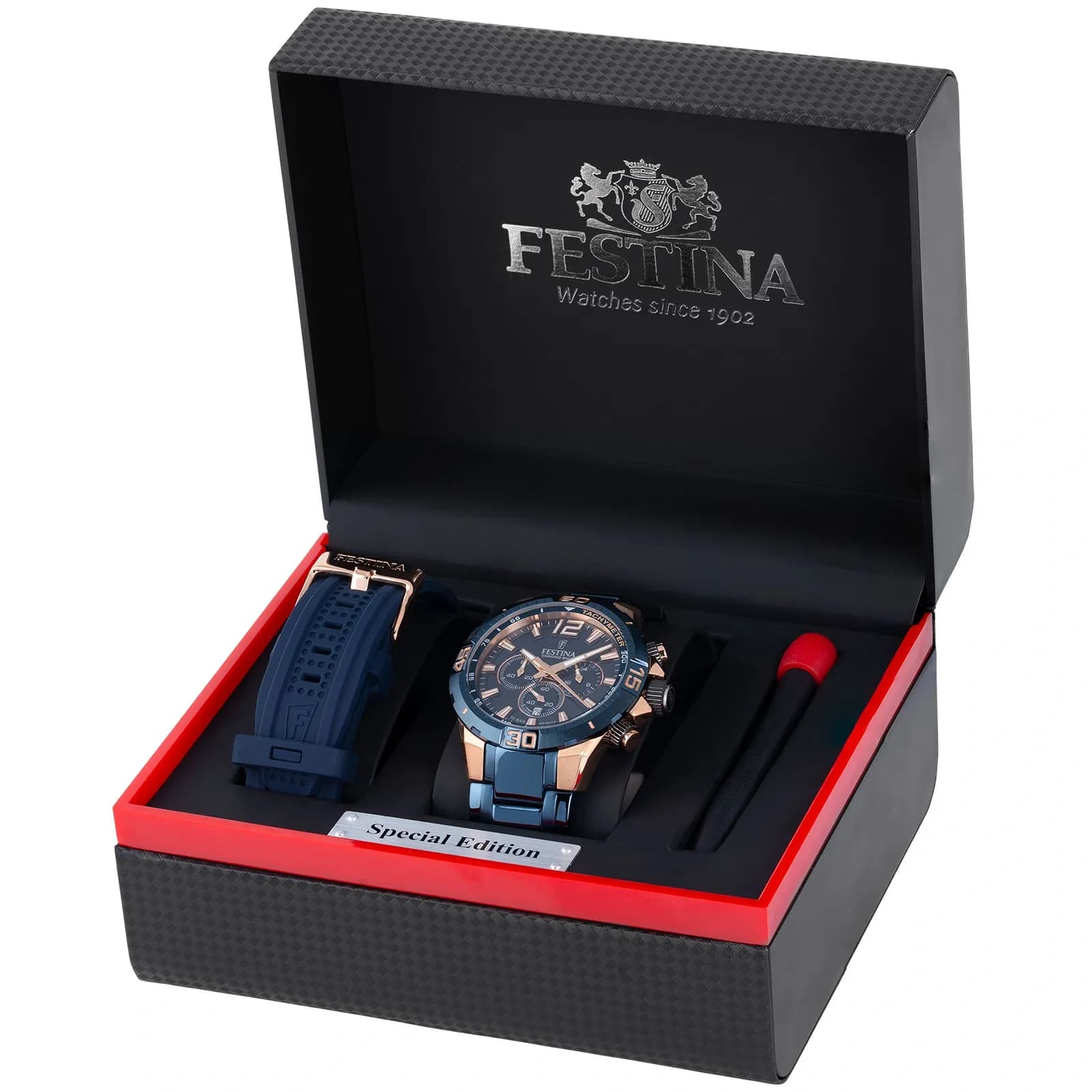 Festina Chrono Bike herrklocka blå/bicolor, metallband - F20524/1 5