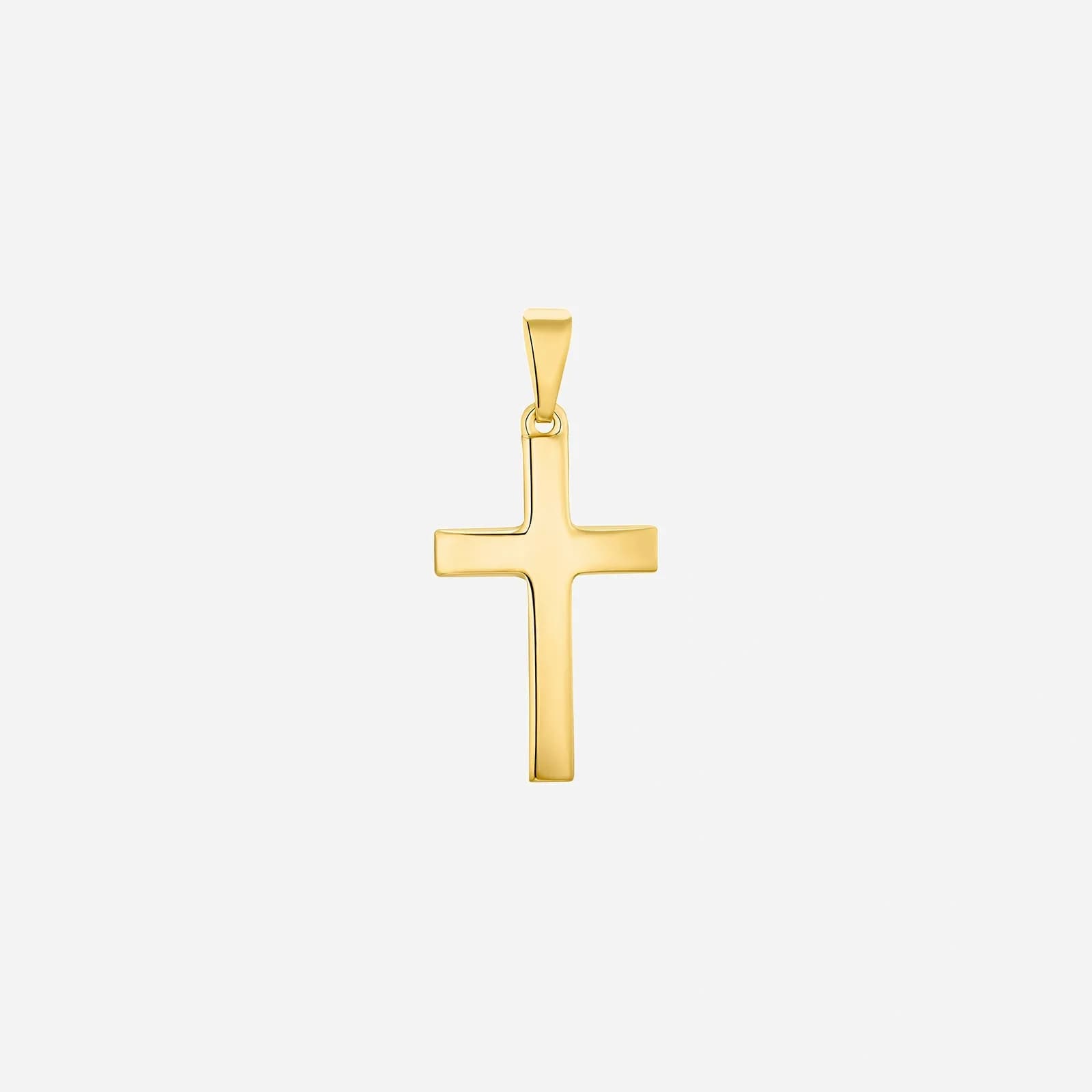 Hängsmycke i 9k guld, klassiskt kors - 25x13 mm