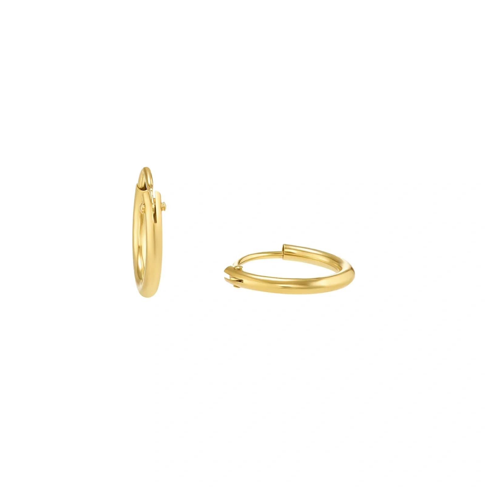 Örhängen 9k guld - rörformade hoops 12 mm