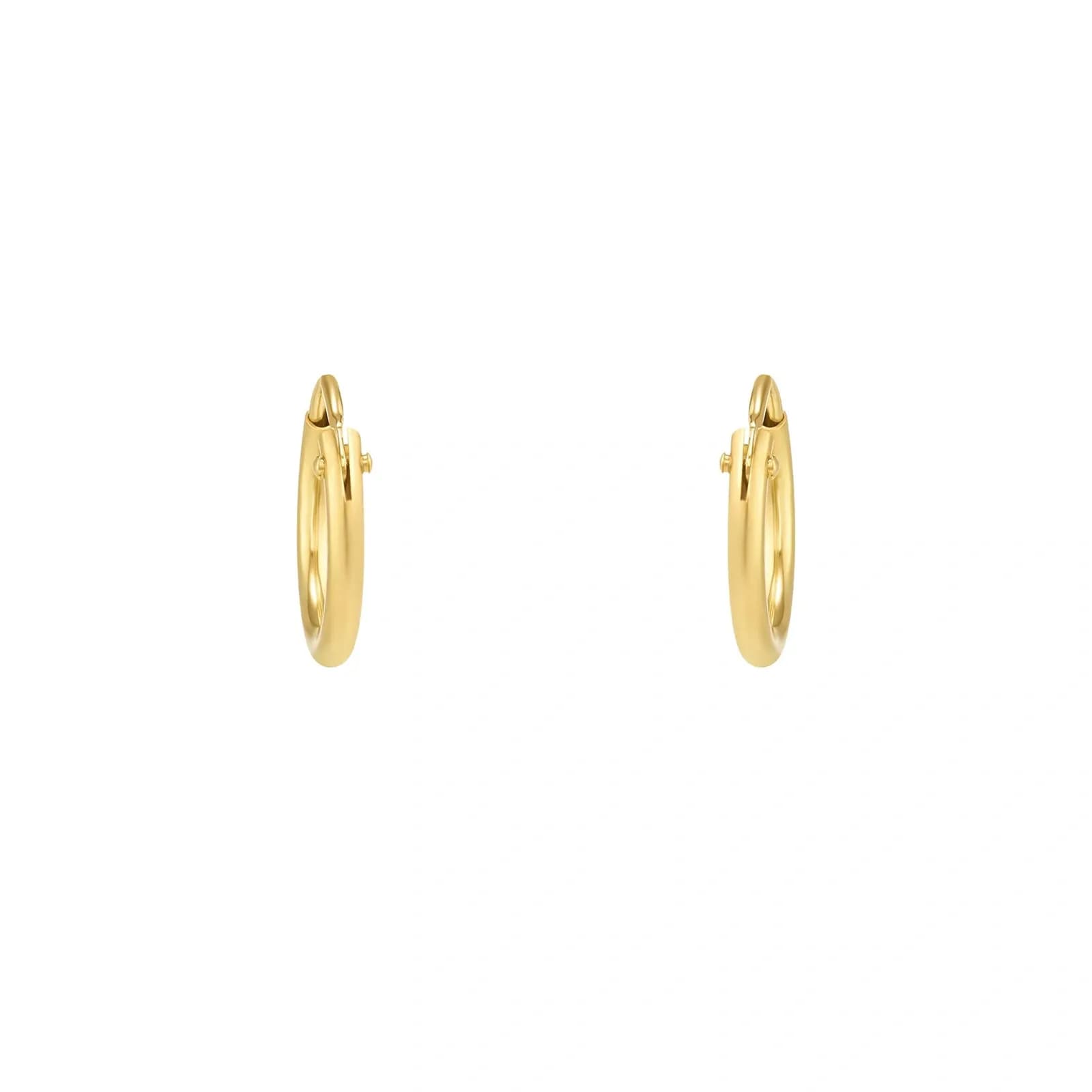 Örhängen 9k guld - rörformade hoops 12 mm