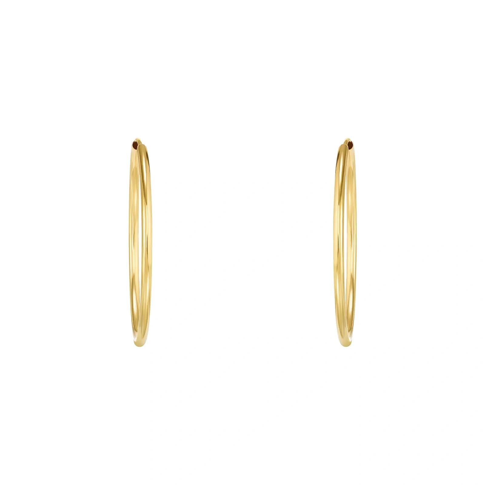 Örhängen 9k guld - rörformade hoops 15 mm 3