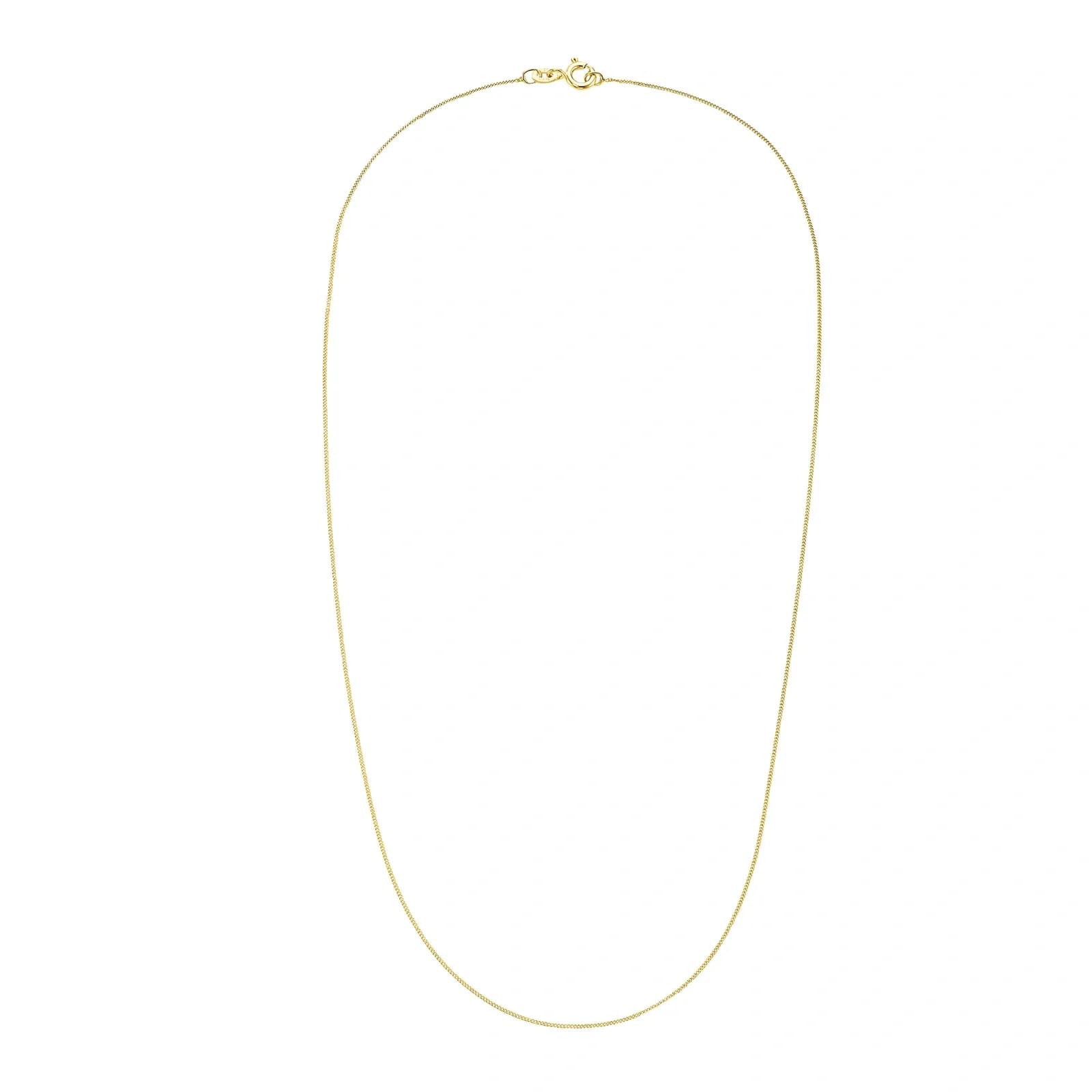 Halsband 9k guld - pansarlänk 45 cm / 0,8 mm