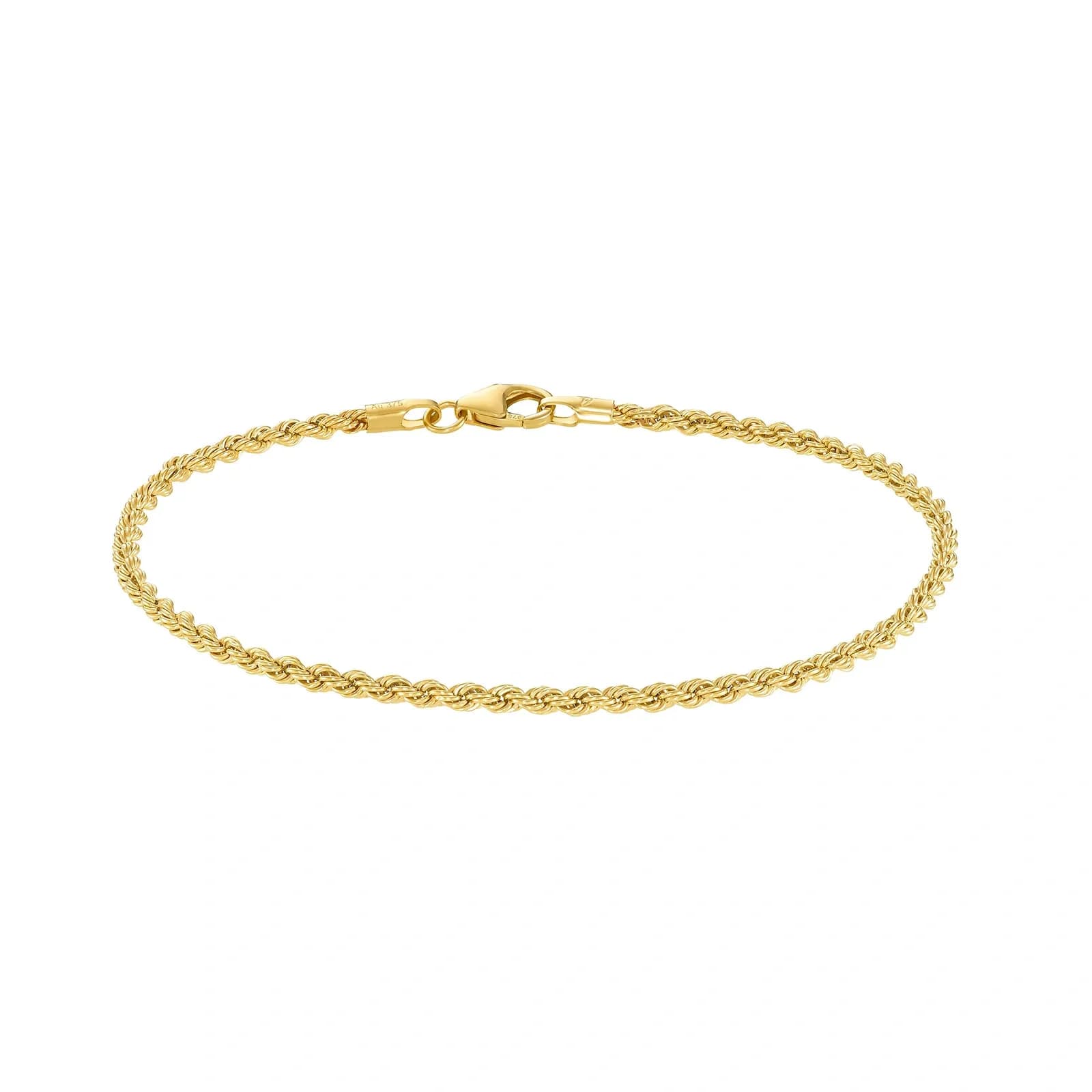 Armband 9k guld - singapore, 19 cm / 2 mm