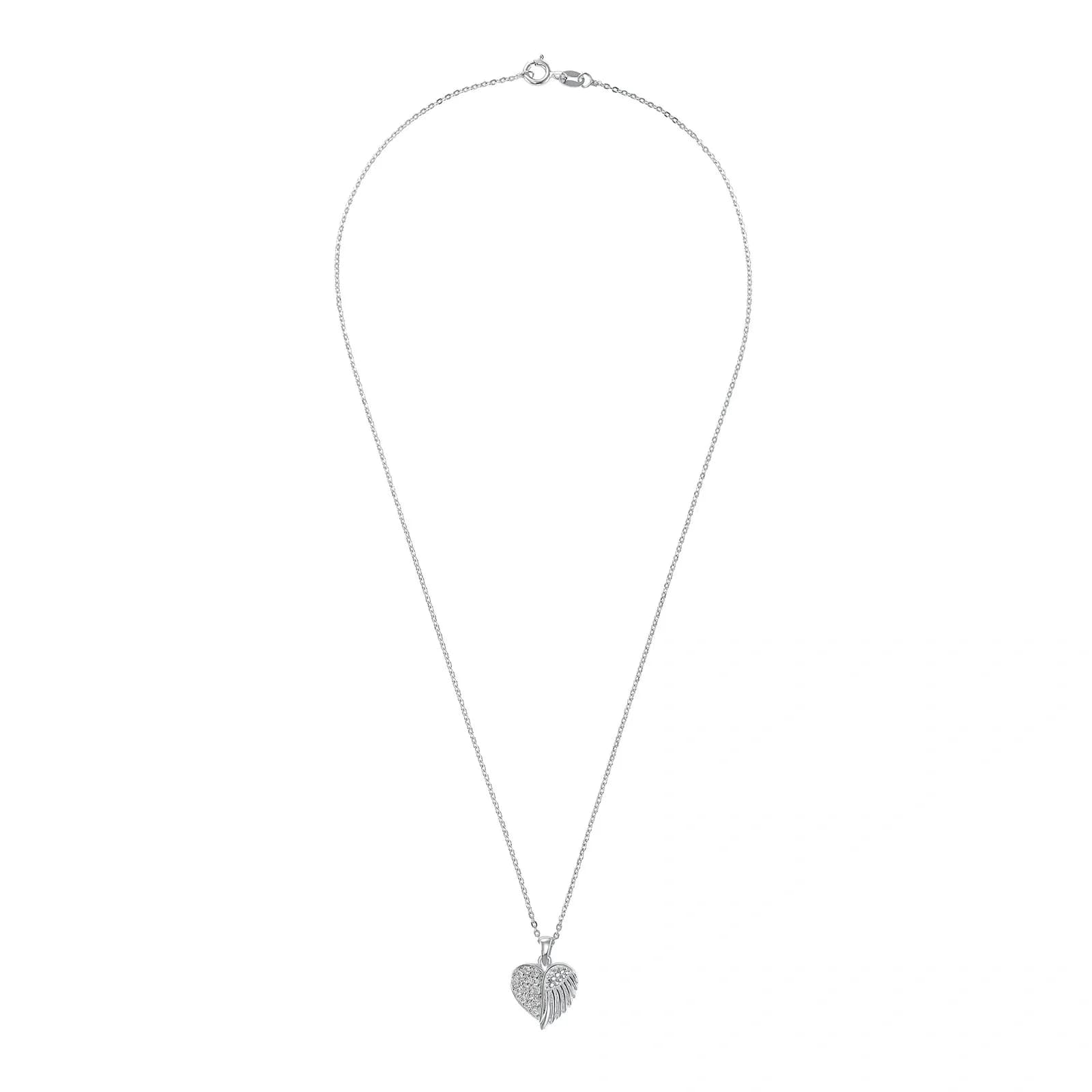 Silverhalsband - hjärta/vinge, 42 cm 3