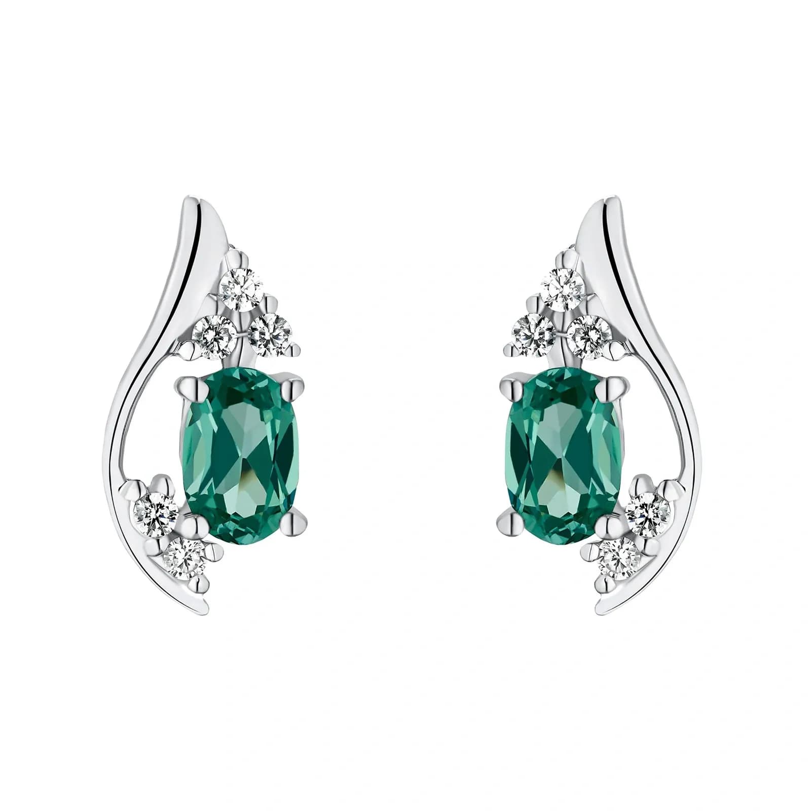 Silverörhängen - Studs 14 mm 3