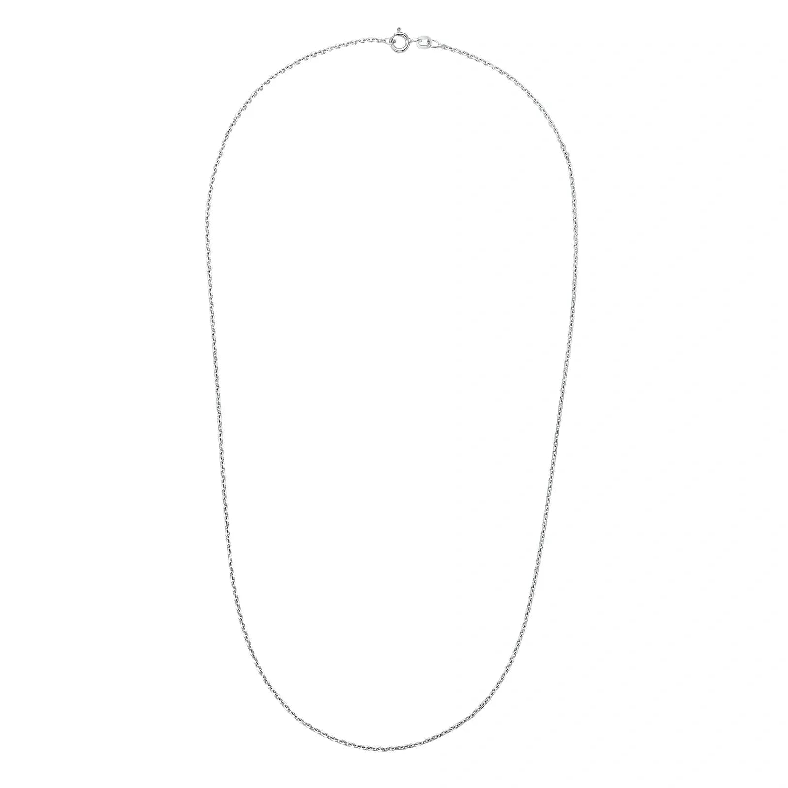 Guldpläterat silverhalsband, hjärtberlock - 42 cm