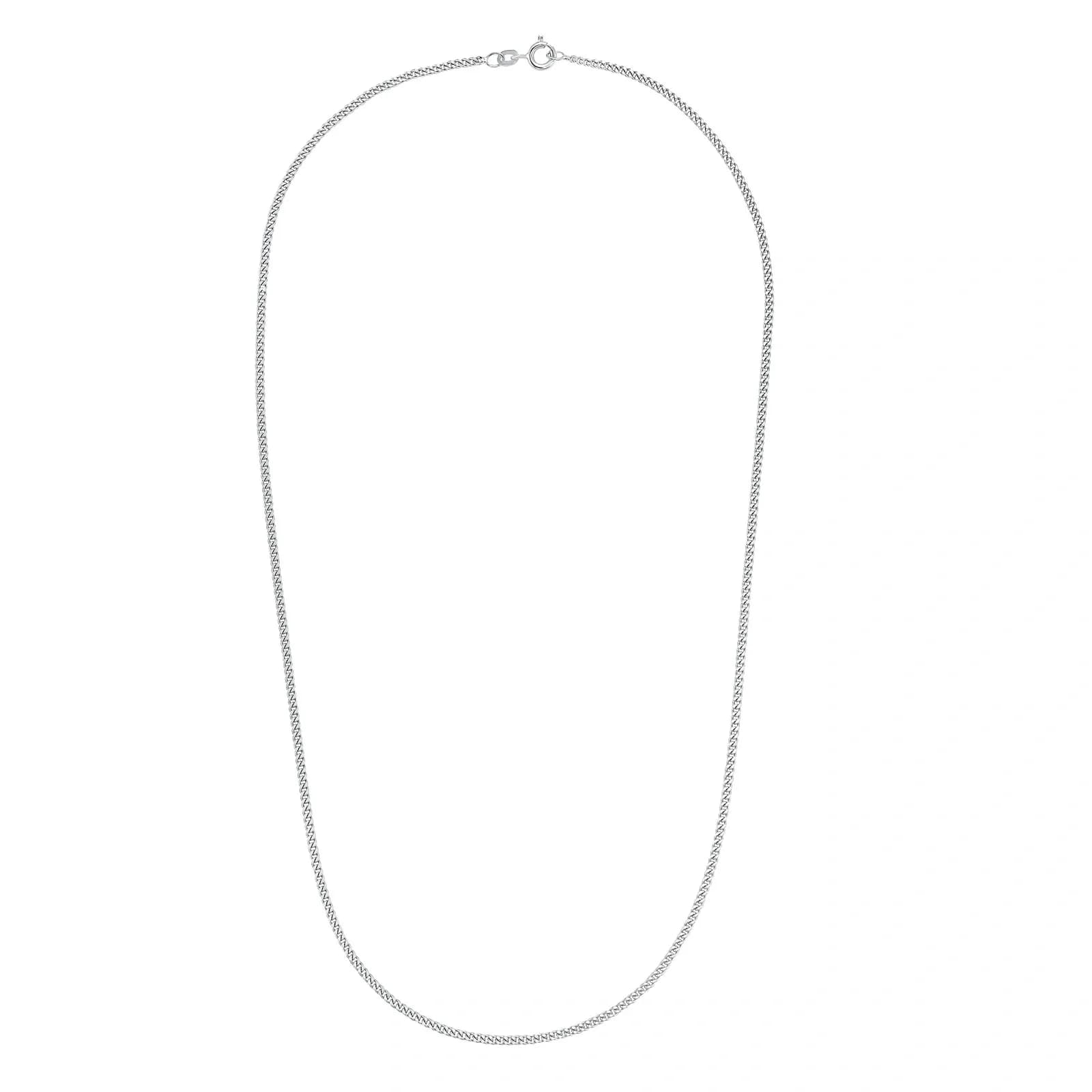 Silverhalsband, pansarkedja - 50 cm