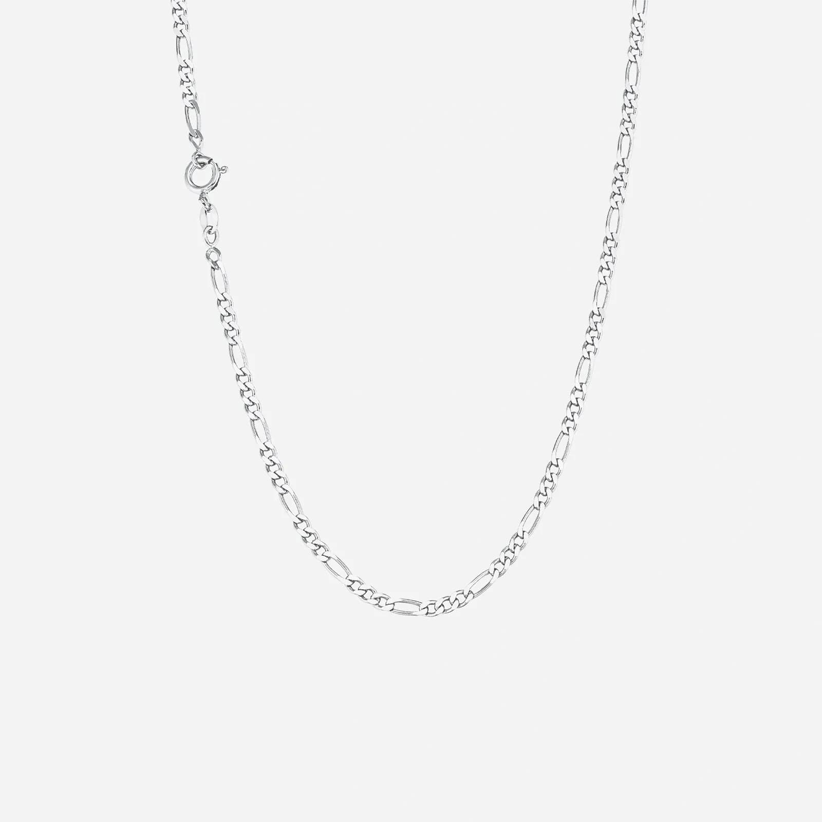 Silverhalsband - figarolänk, 50 cm