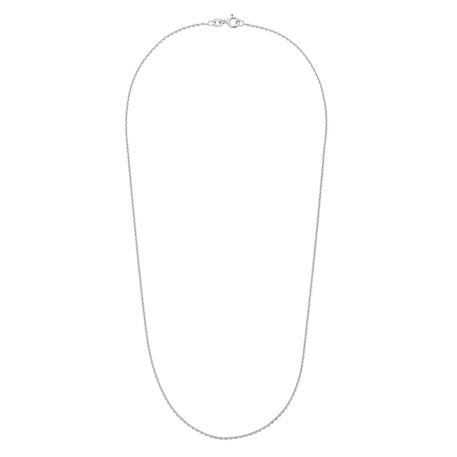 Silverhalsband, ankarkedja - 45 cm / 1 mm